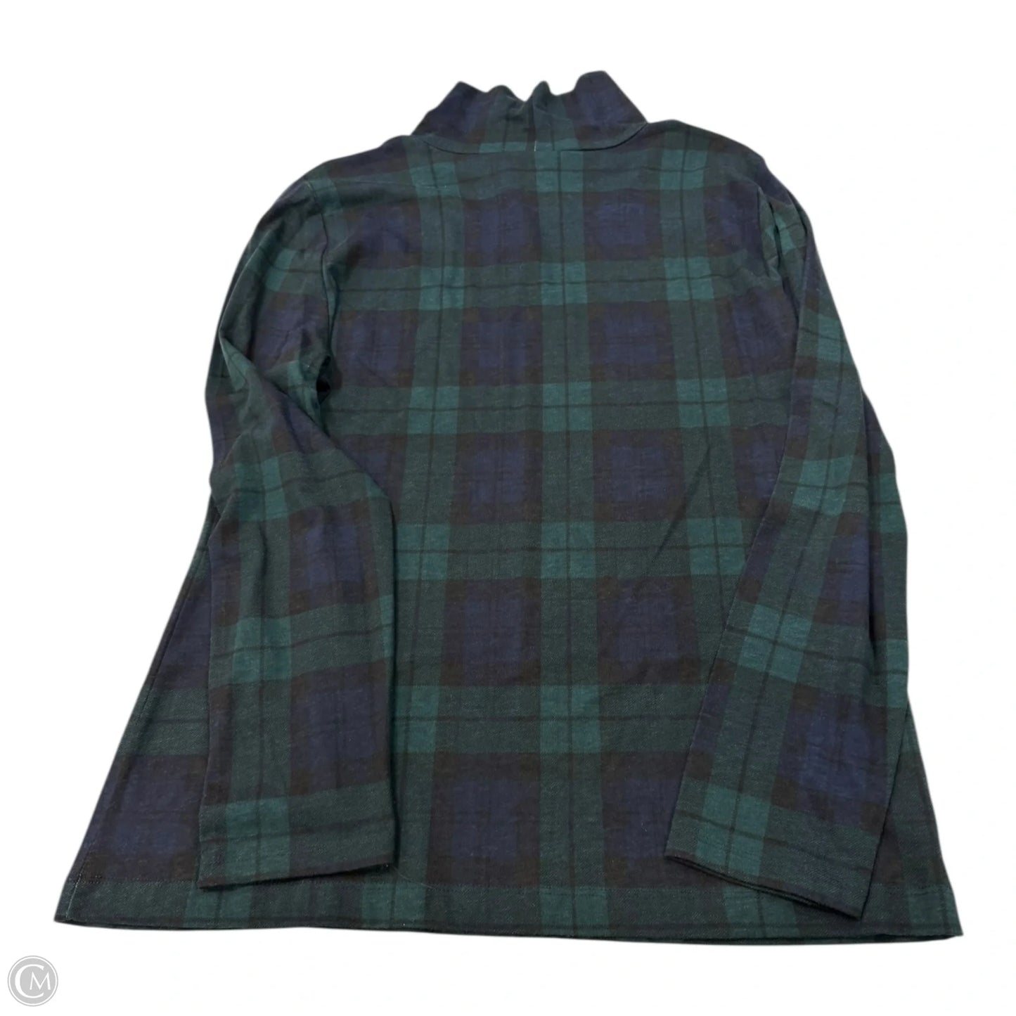 Top Long Sleeve By Ann Taylor In Plaid Pattern, Size: Xl