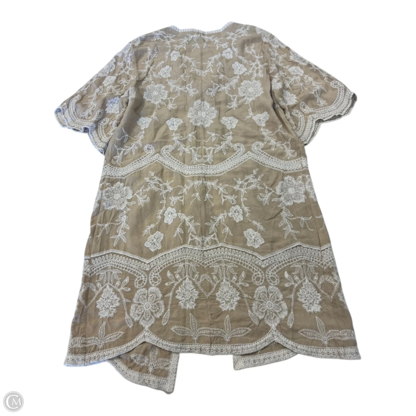 Kimono By Solitaire In Tan & White, Size: M