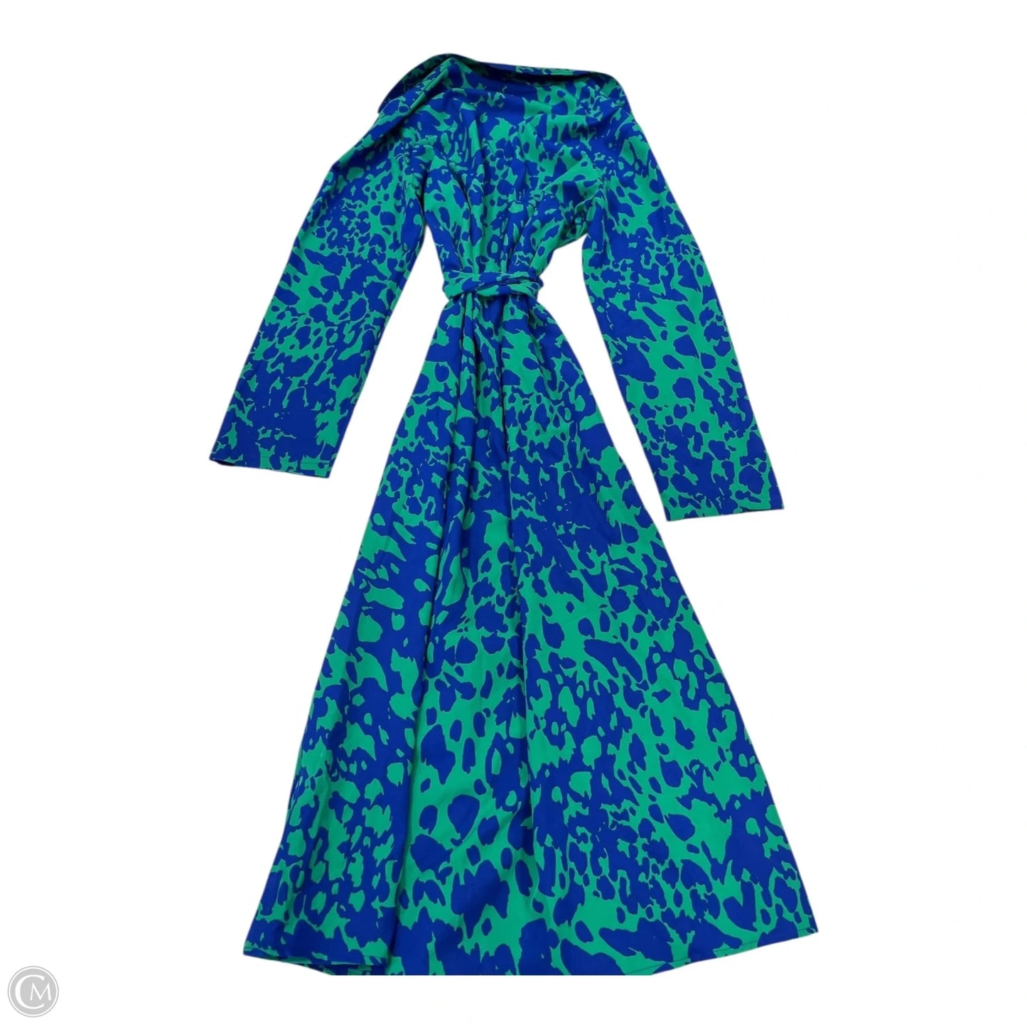 Dress Casual Maxi By Clothes Mentor In Blue & Green, Size: S