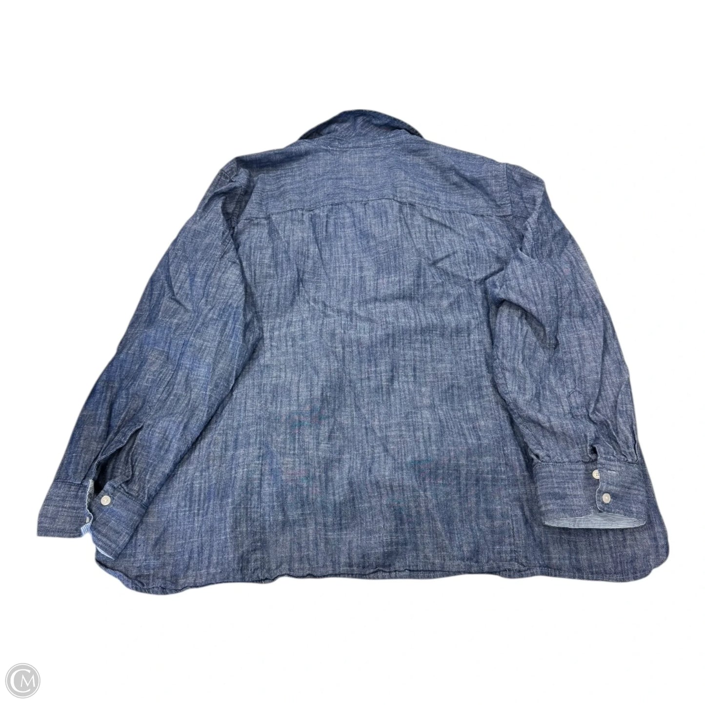 Top Long Sleeve By Tommy Hilfiger In Blue Denim, Size: 2x