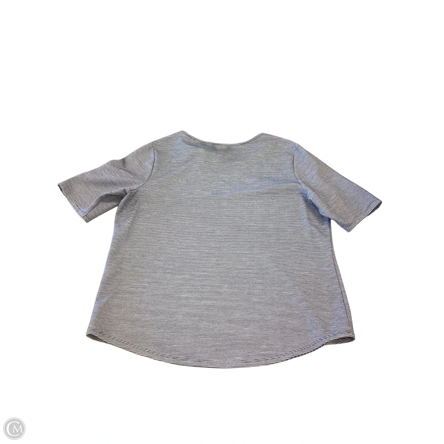 Top Short Sleeve By Chicos In Blue & White, Size: M