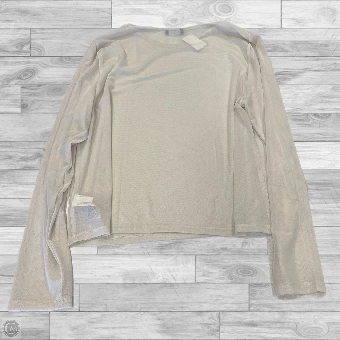 Top 3/4 Sleeve By Gap In Cream, Size: 1x