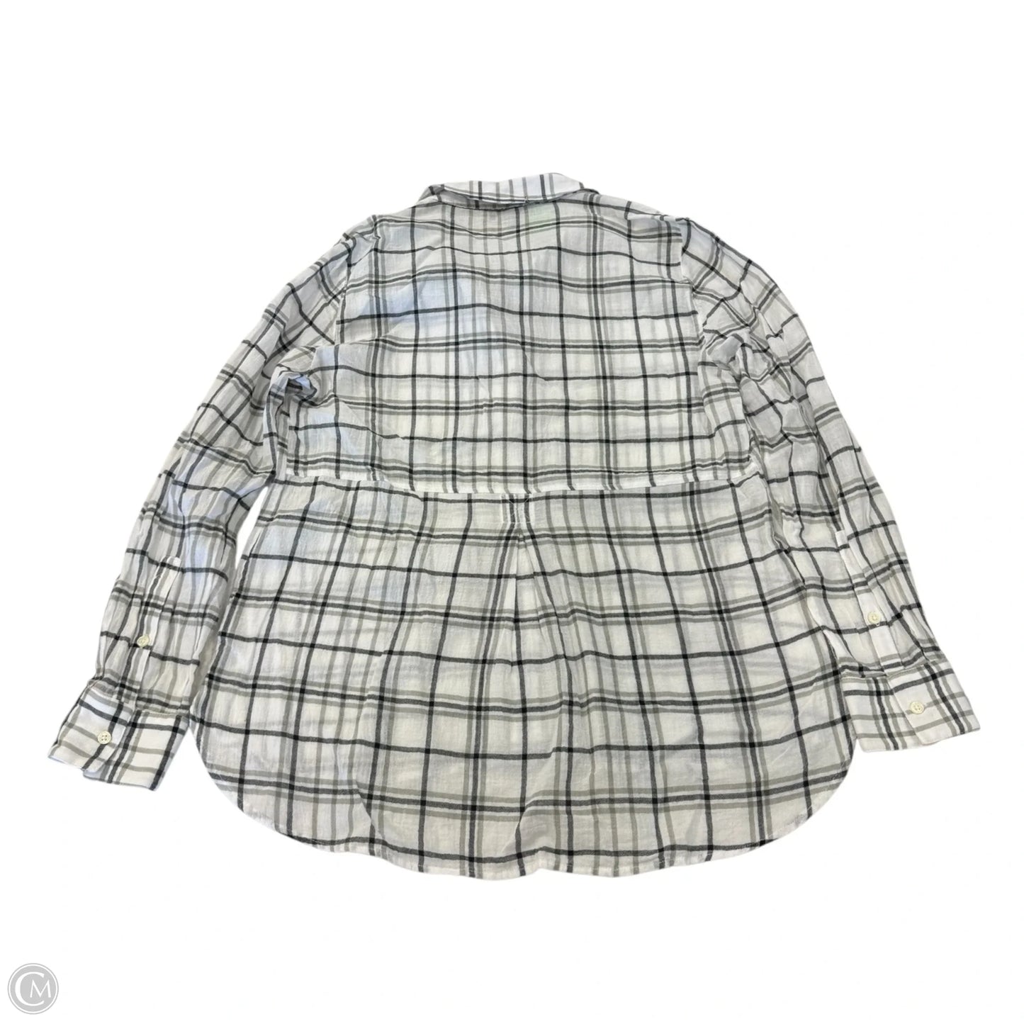 Top Long Sleeve By Lord And Taylor In Plaid Pattern, Size: M