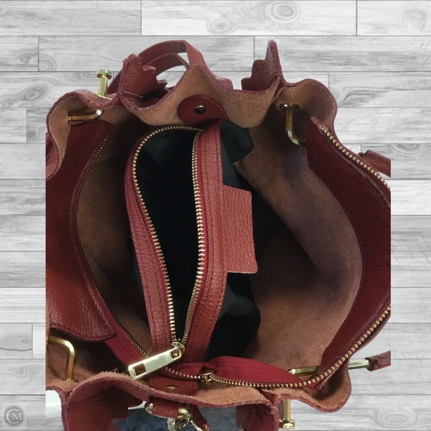 Handbag Leather By Clothes Mentor, Size: Small