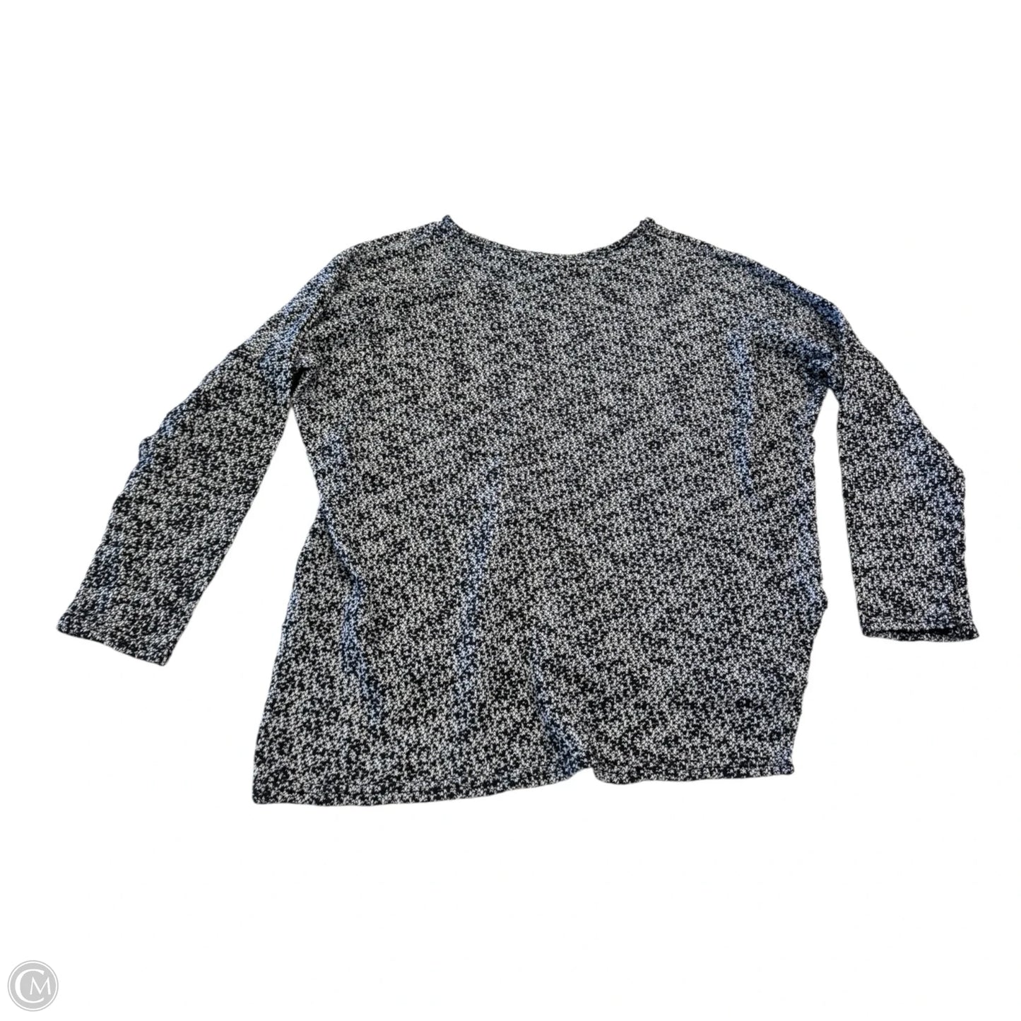 Top 3/4 Sleeve By Clothes Mentor In Black & White, Size: Xs
