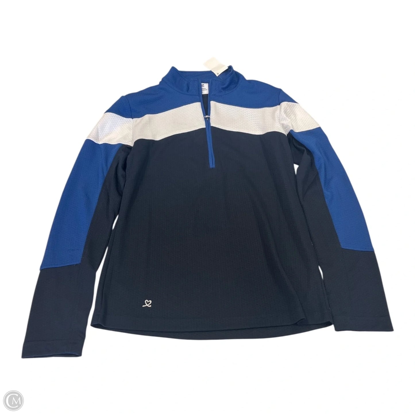 Athletic Jacket By Clothes Mentor In Blue & White, Size: S
