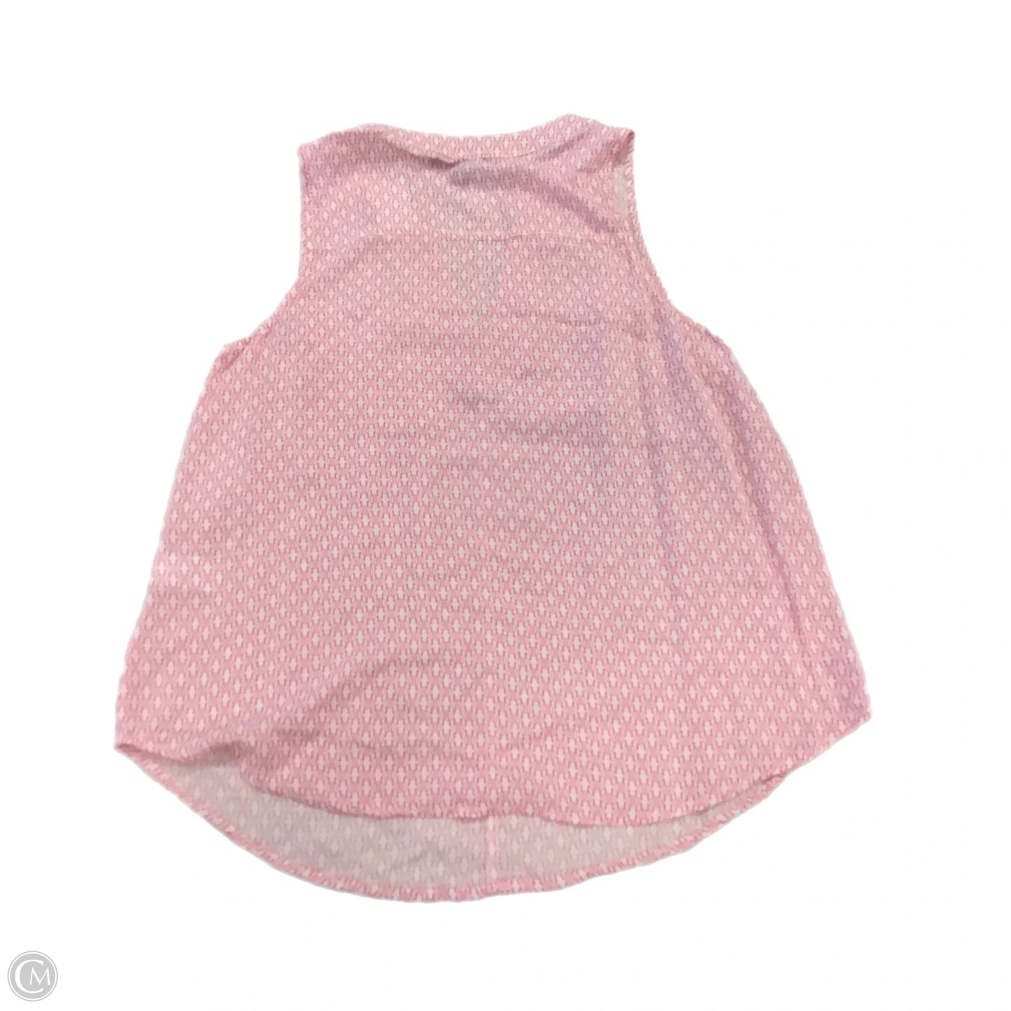 Top Sleeveless By Willi Smith In Pink & White, Size: M