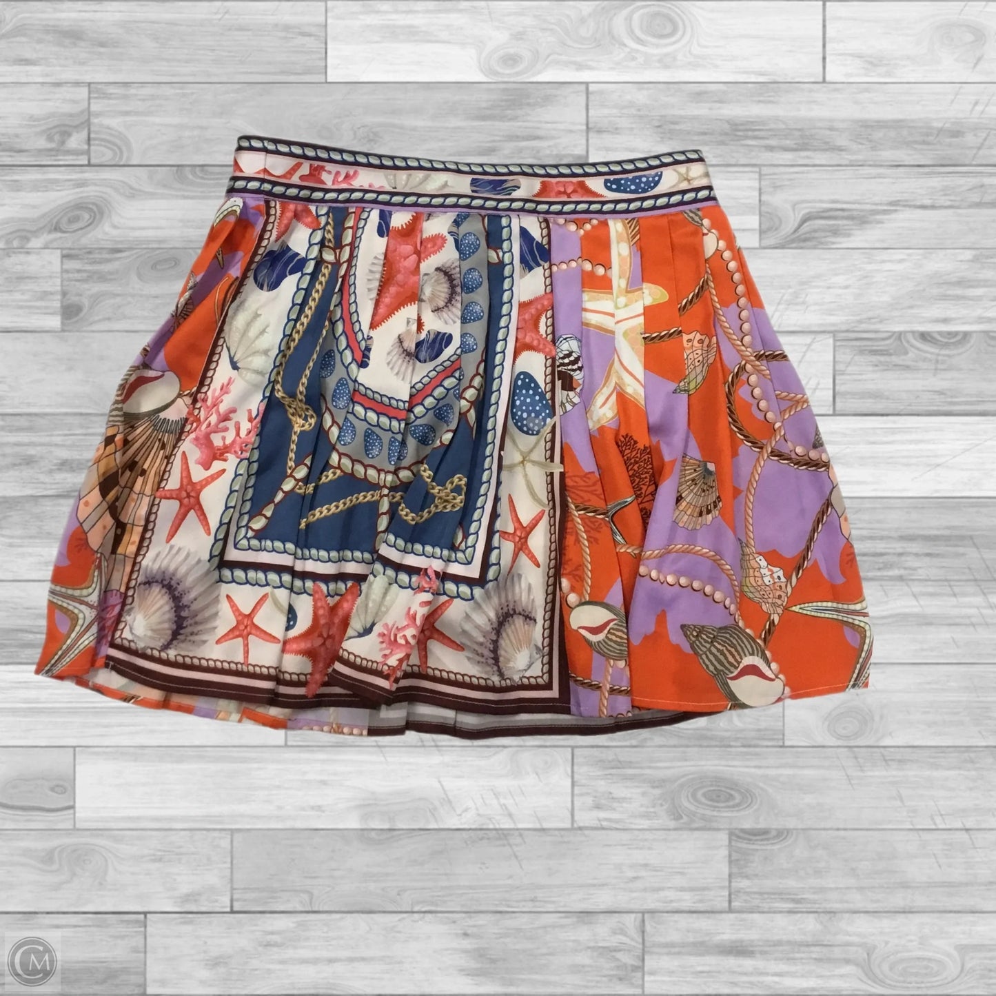 Skirt Mini & Short By Clothes Mentor In Nautical Print, Size: L