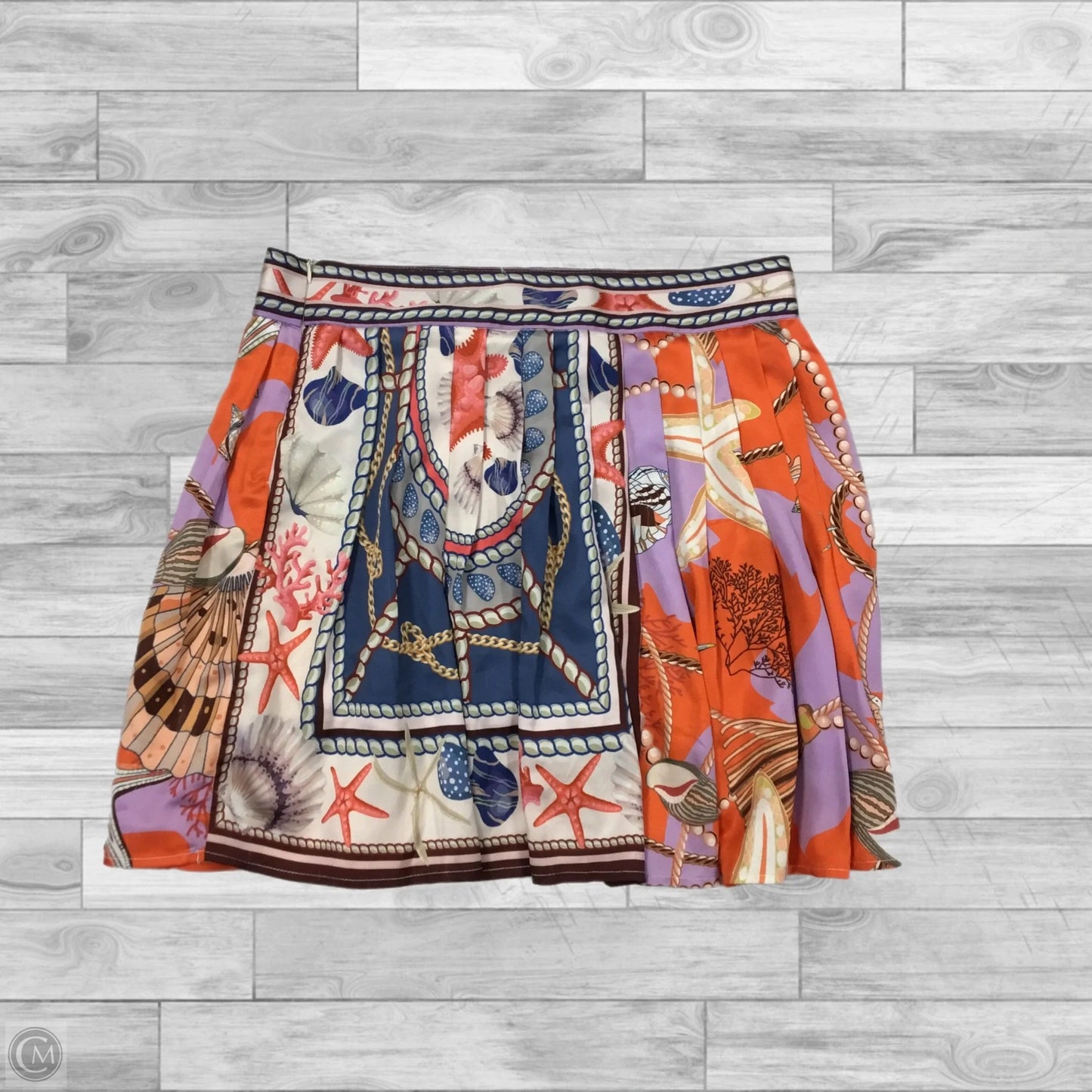 Skirt Mini & Short By Clothes Mentor In Nautical Print, Size: L