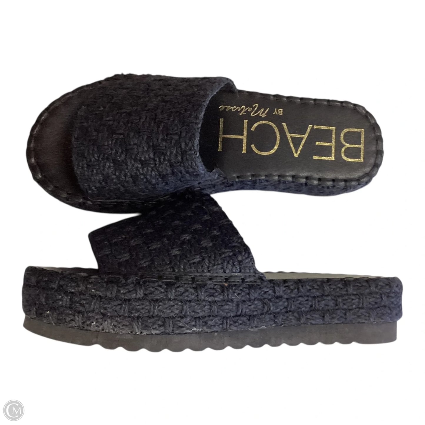 Sandals Flats By Clothes Mentor In Black, Size: 7