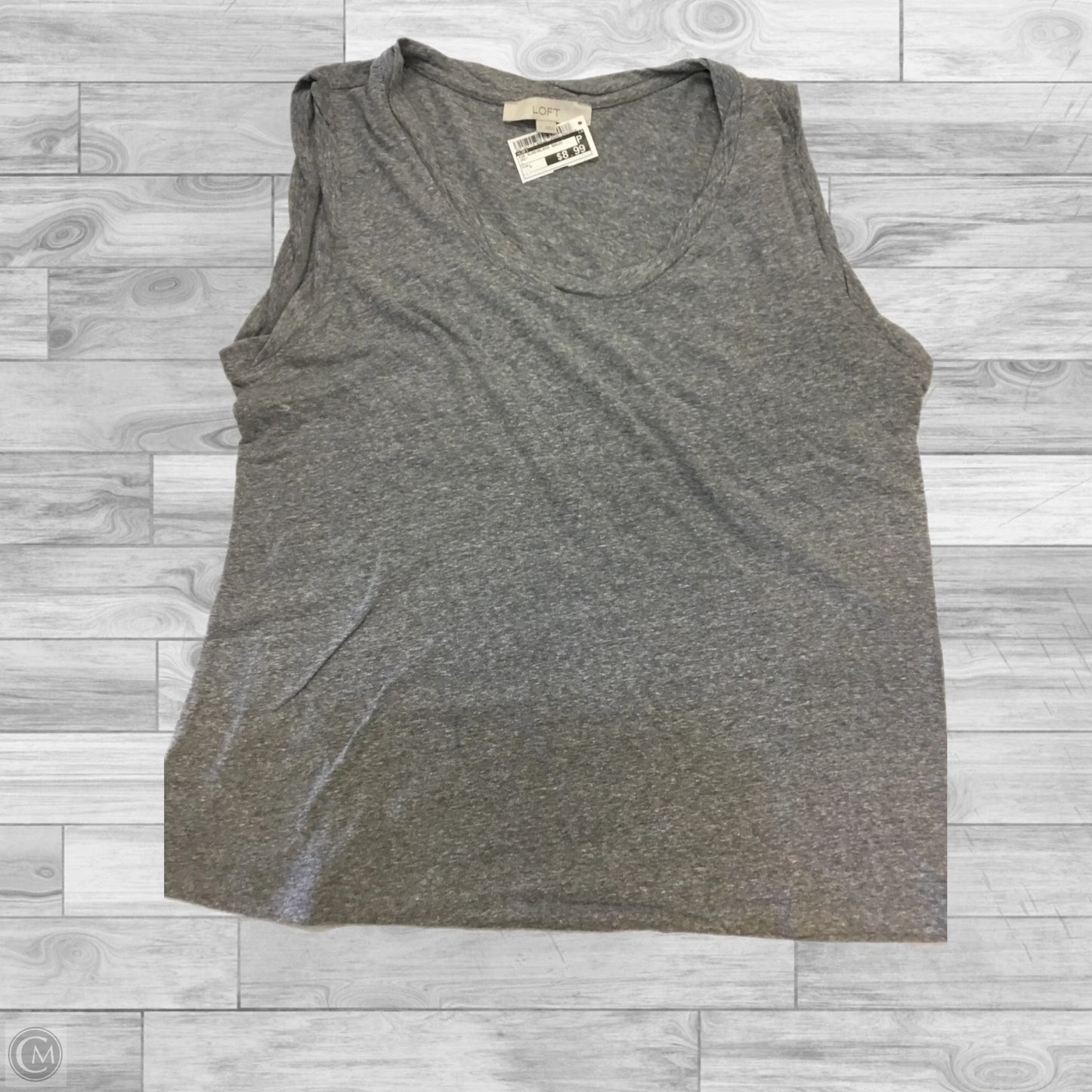 Top Sleeveless Basic By Loft In Grey, Size: L