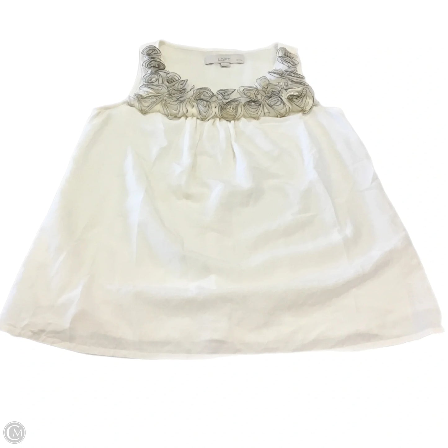 Top Sleeveless By Loft In Cream, Size: Xsp