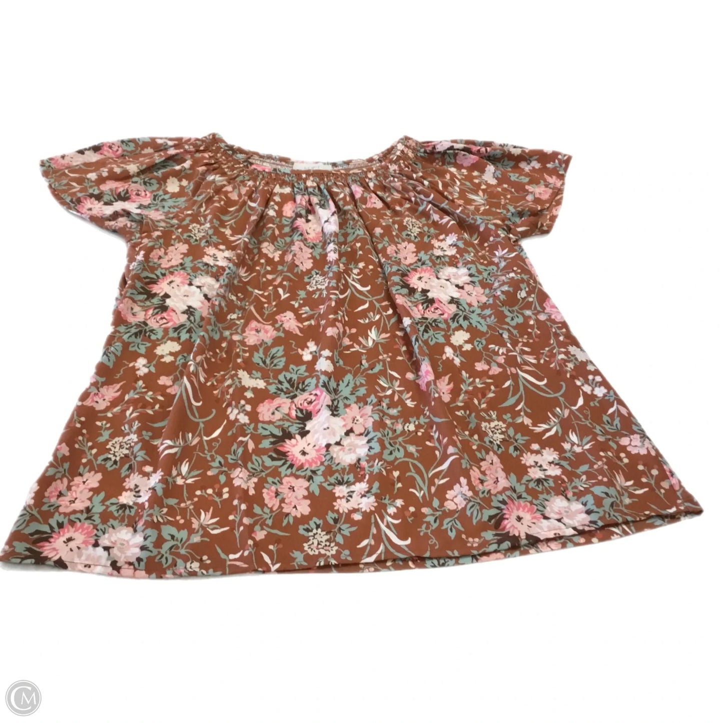 Top Short Sleeve By Loft In Floral Print, Size: Xs