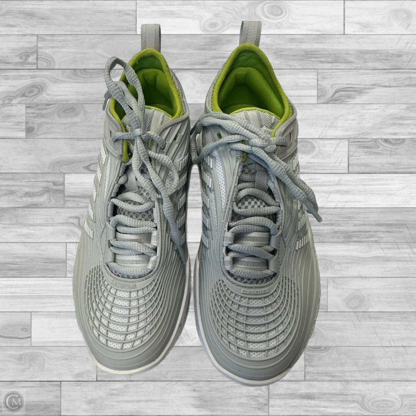 Shoes Athletic By K Swiss In Green & Grey, Size: 6.5