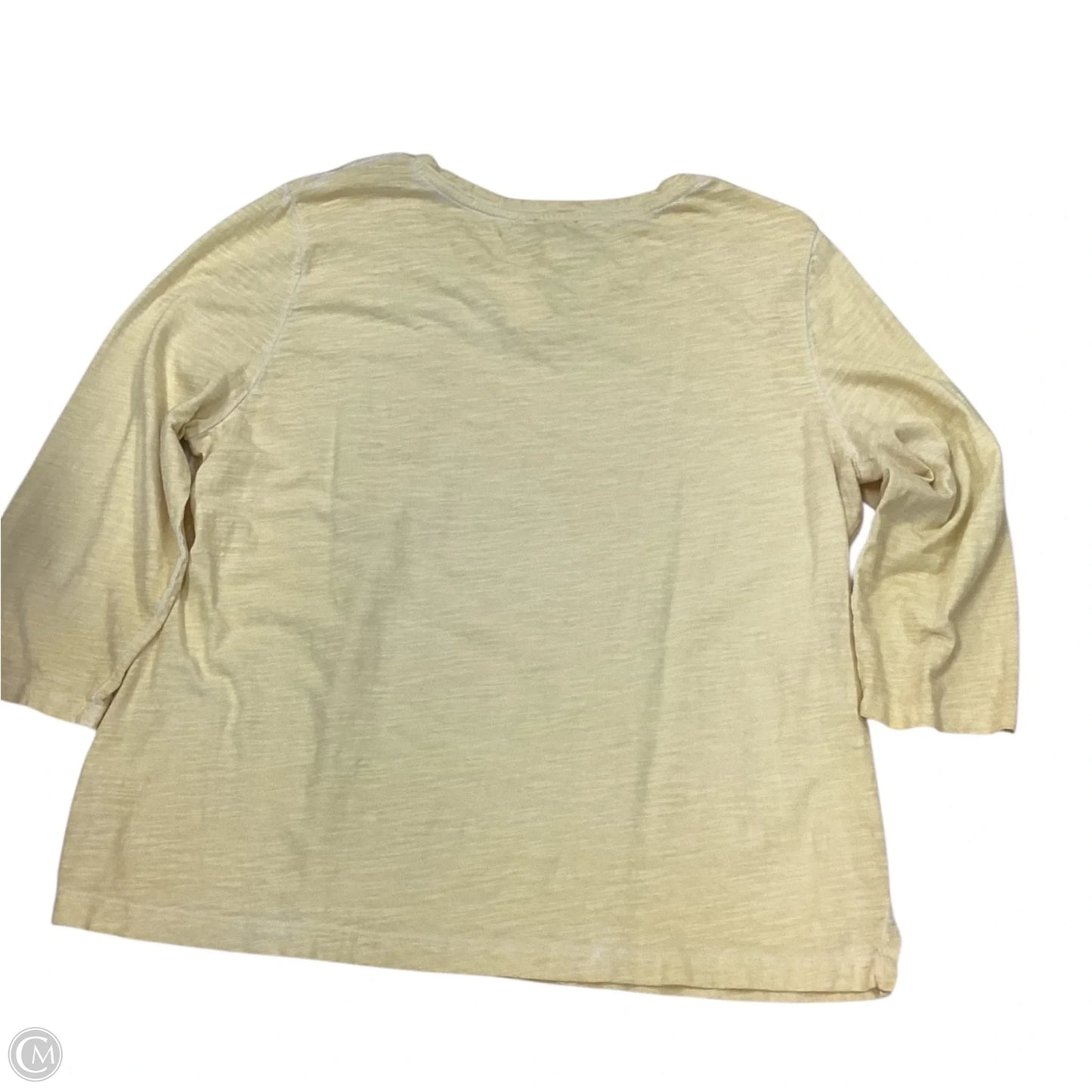 Top Short Sleeve Basic By Chicos In Yellow, Size: XL