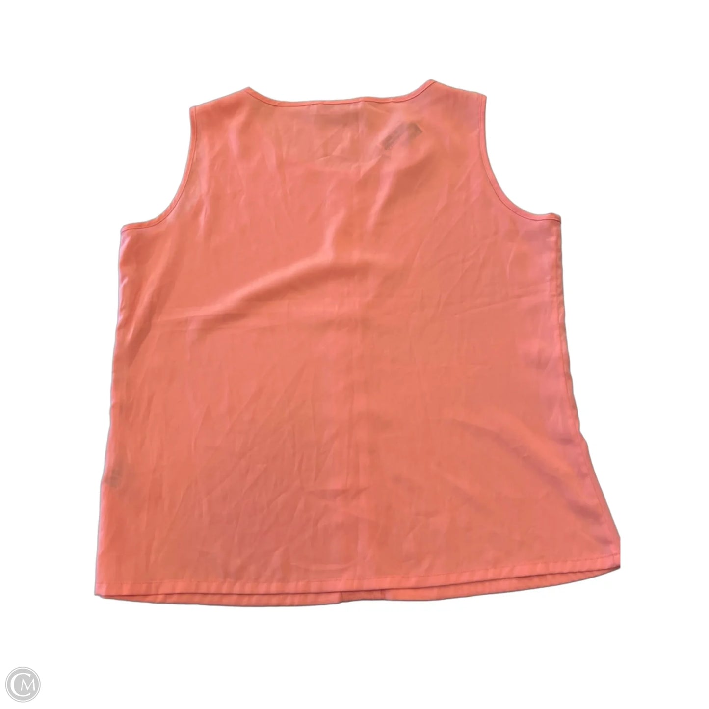 Top Sleeveless By Calvin Klein In Peach, Size: L