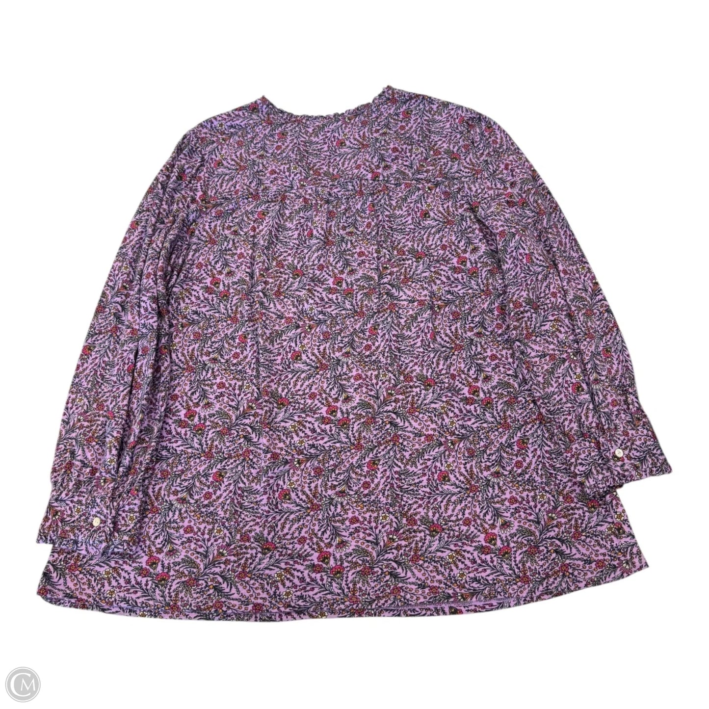 Top Long Sleeve By J. Jill In Purple, Size: 2x