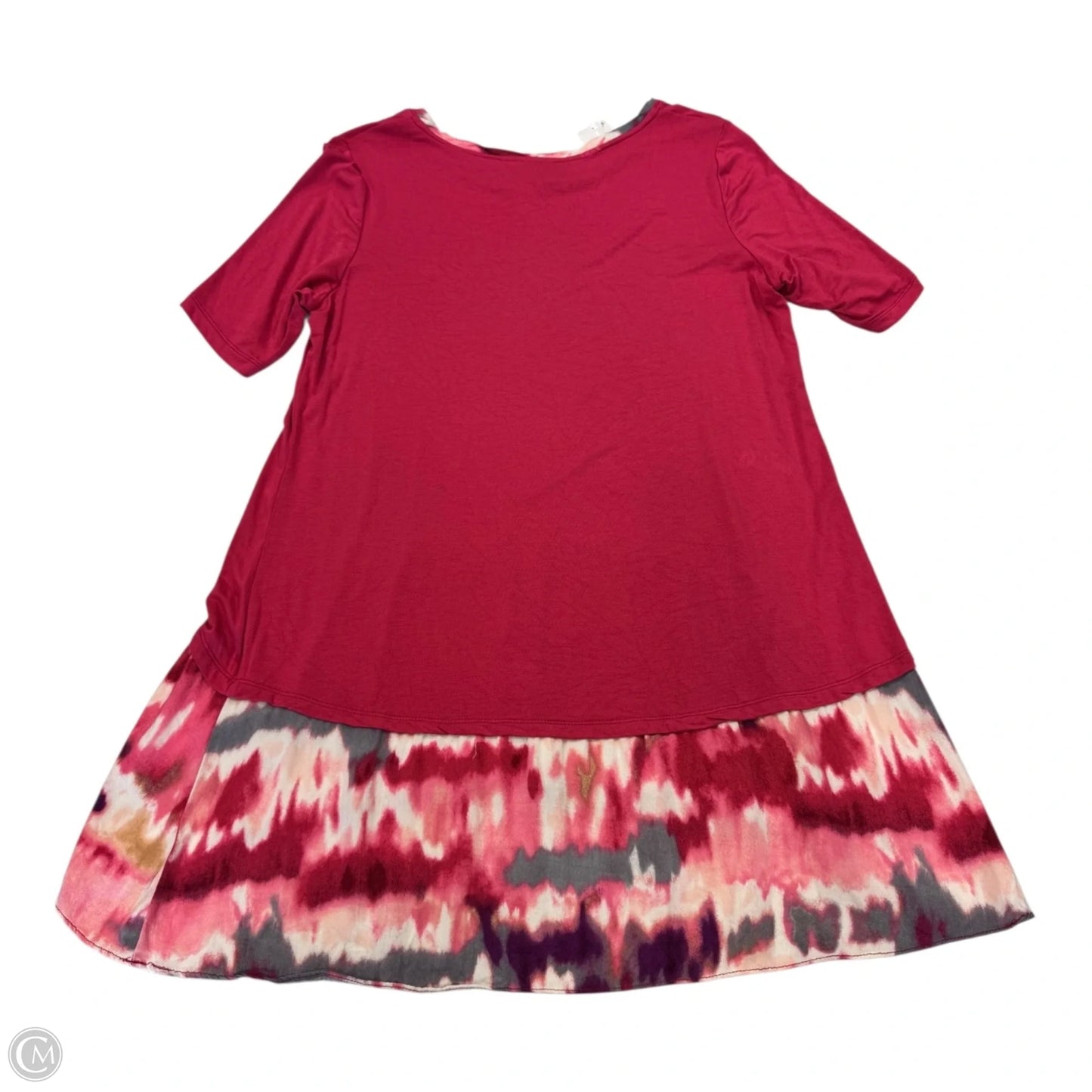 Top Short Sleeve By Logo In Pink, Size: M