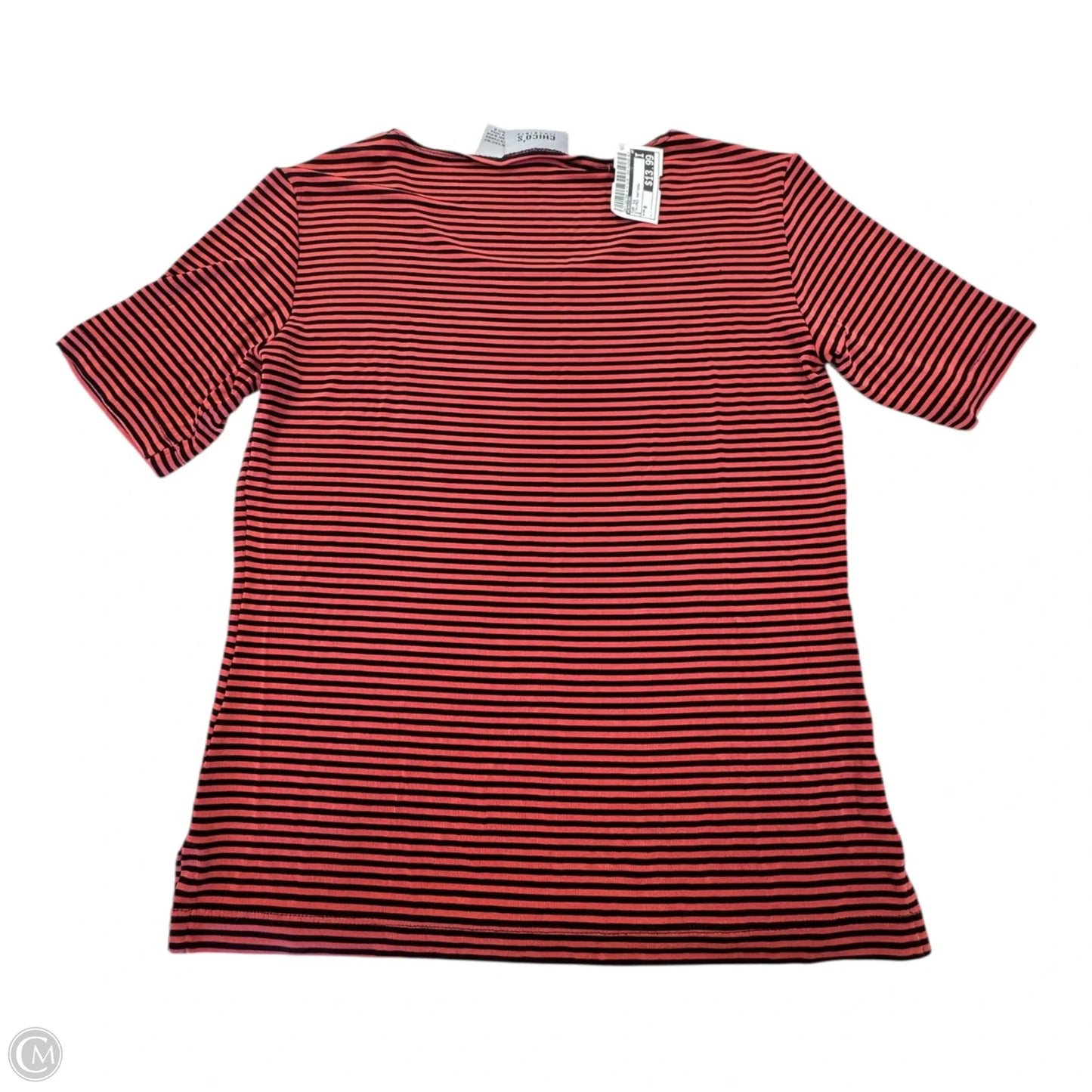 Top Short Sleeve By Chicos In Striped Pattern, Size: 0