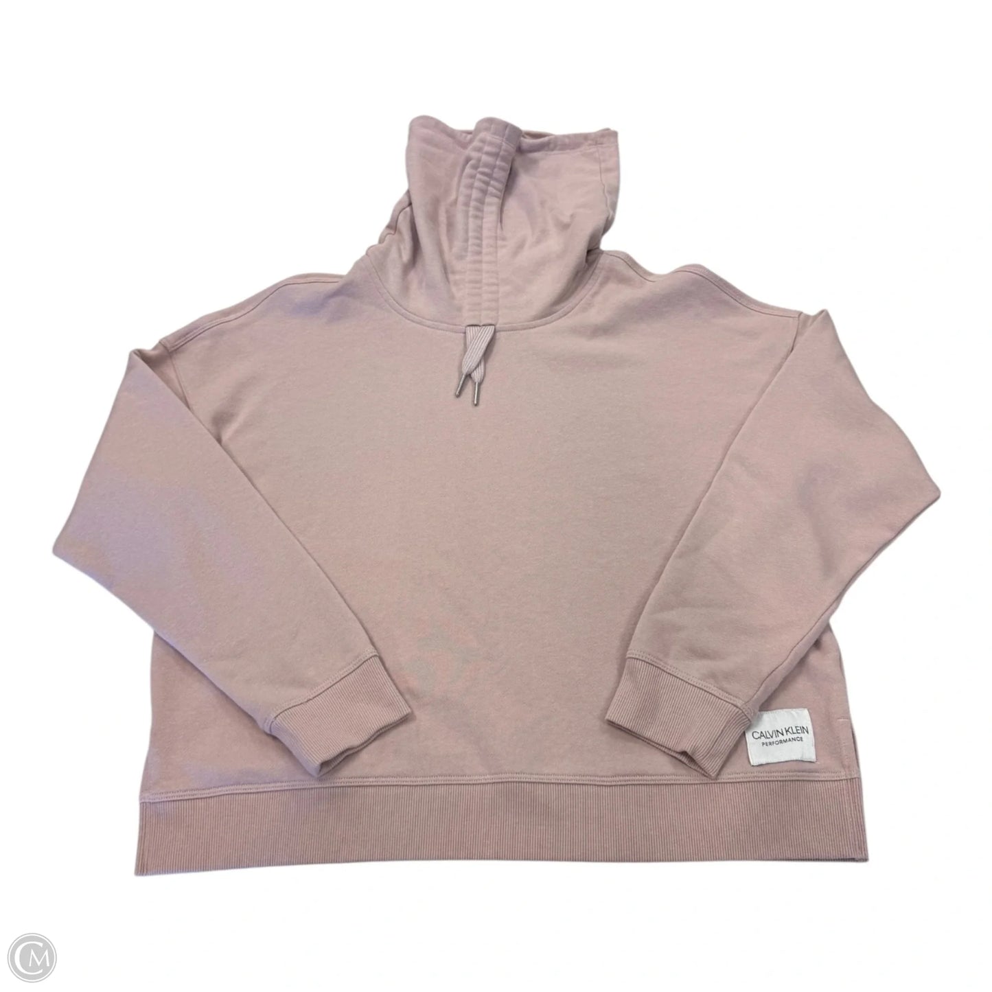 Sweatshirt Hoodie By Calvin Klein In Pink, Size: S