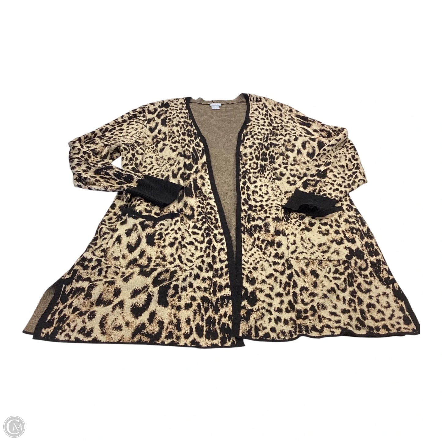 Cardigan By Chicos In Animal Print, Size: Xl