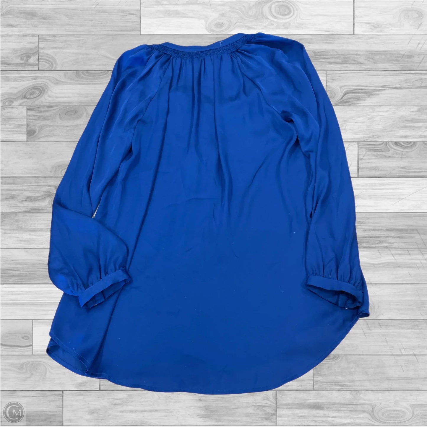 Top Long Sleeve By Gilli In Blue, Size: M