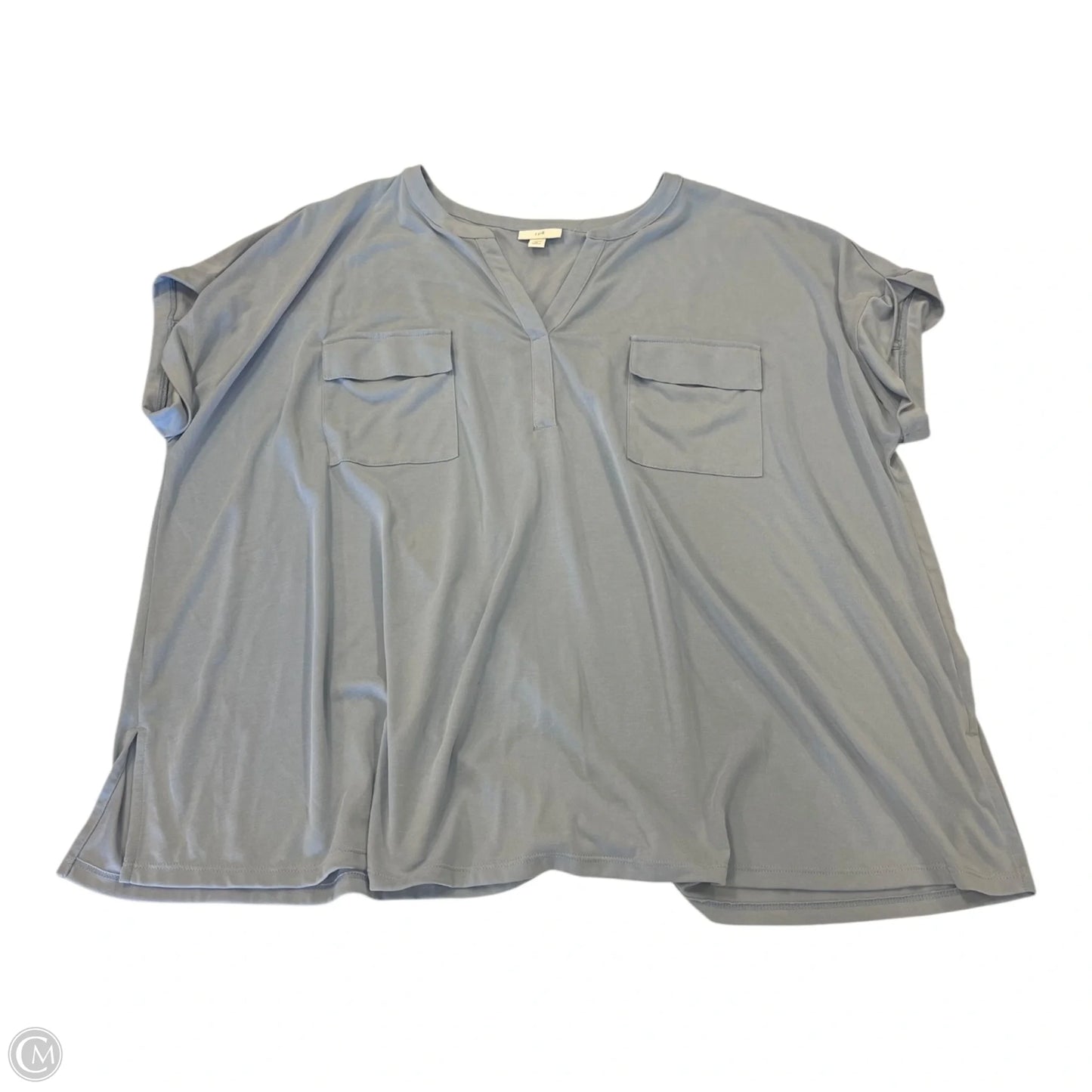 Top Short Sleeve By J. Jill In Blue, Size: 3x