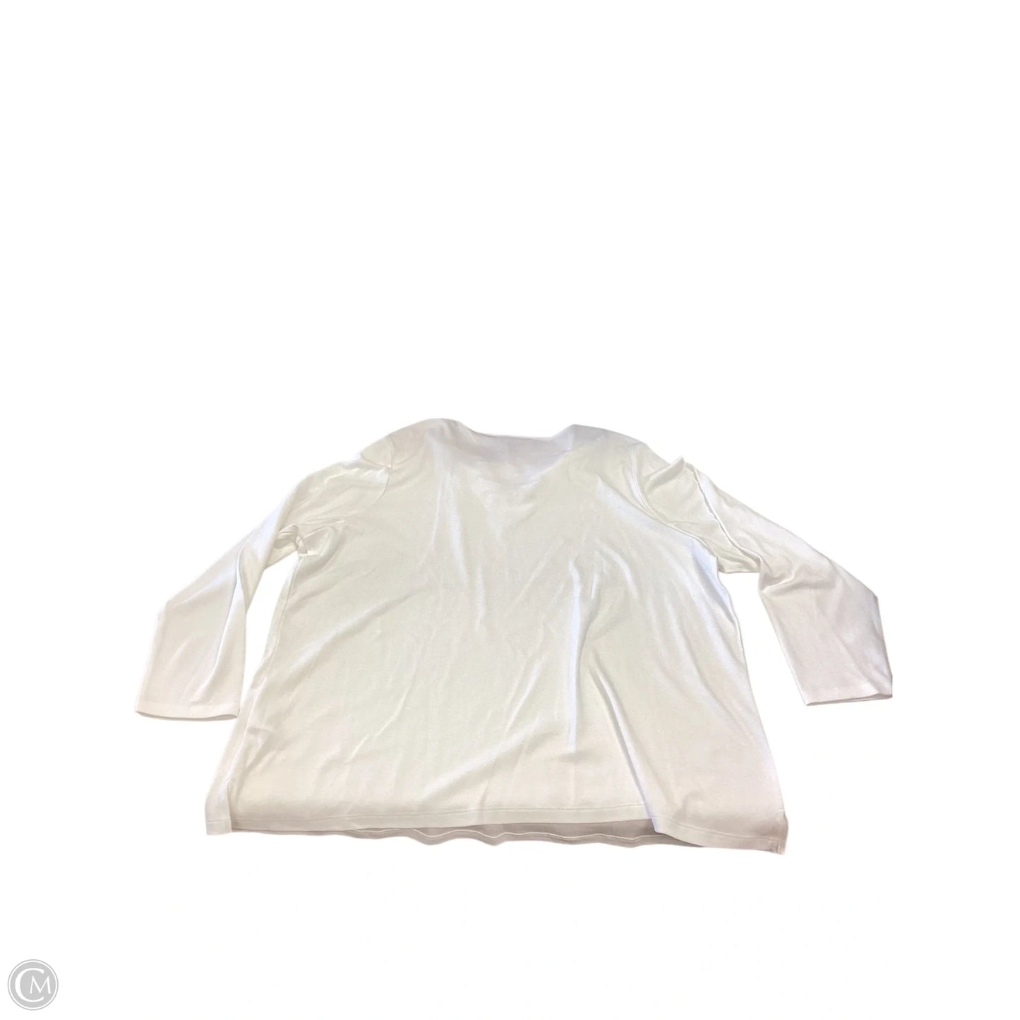 Top Long Sleeve By Quaker Factory In White, Size: 3x