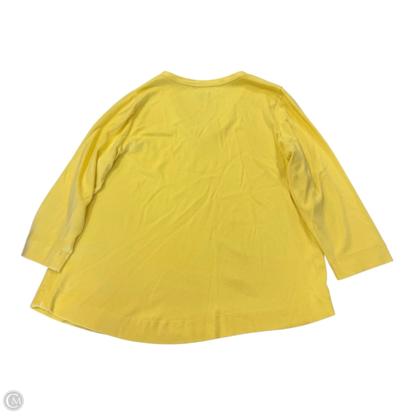 Top 3/4 Sleeve Basic By Chicos In Yellow, Size: Xl