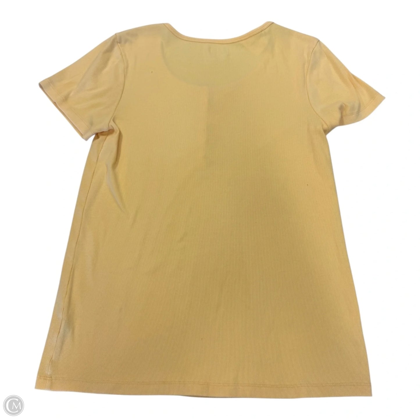 Top Short Sleeve Basic By Time And Tru In Yellow, Size: 2x