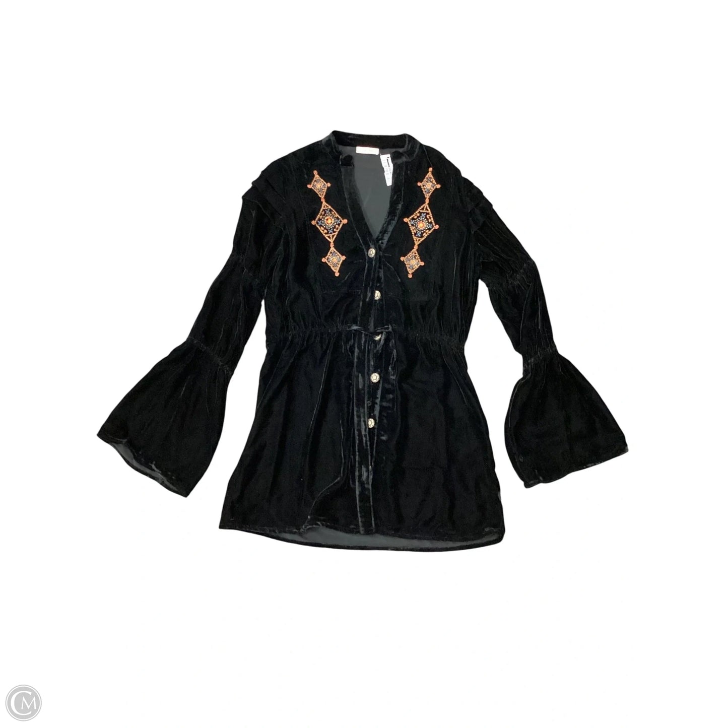 Top Long Sleeve By Clothes Mentor In Black, Size: M