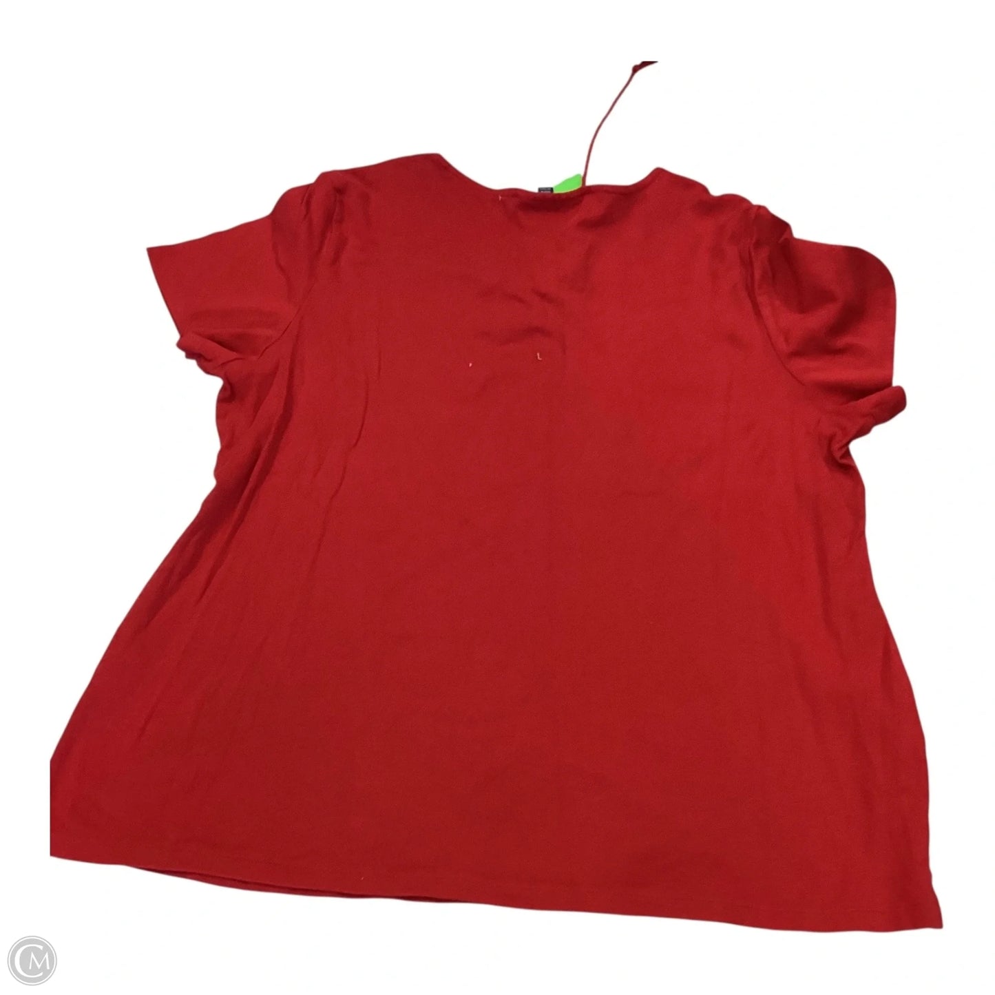Top Short Sleeve By Karen Scott In Red, Size: 3x