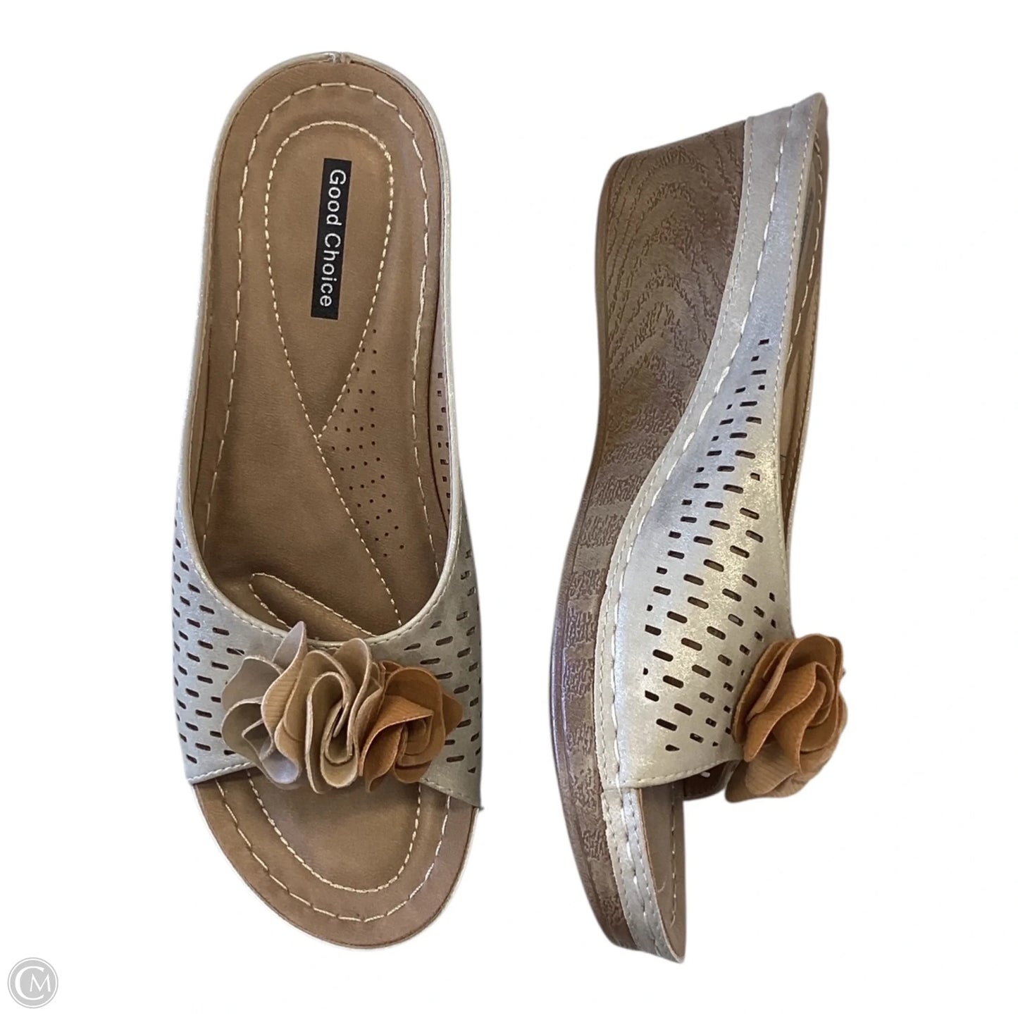 Shoes Heels Wedge By Clothes Mentor In Tan, Size: 9