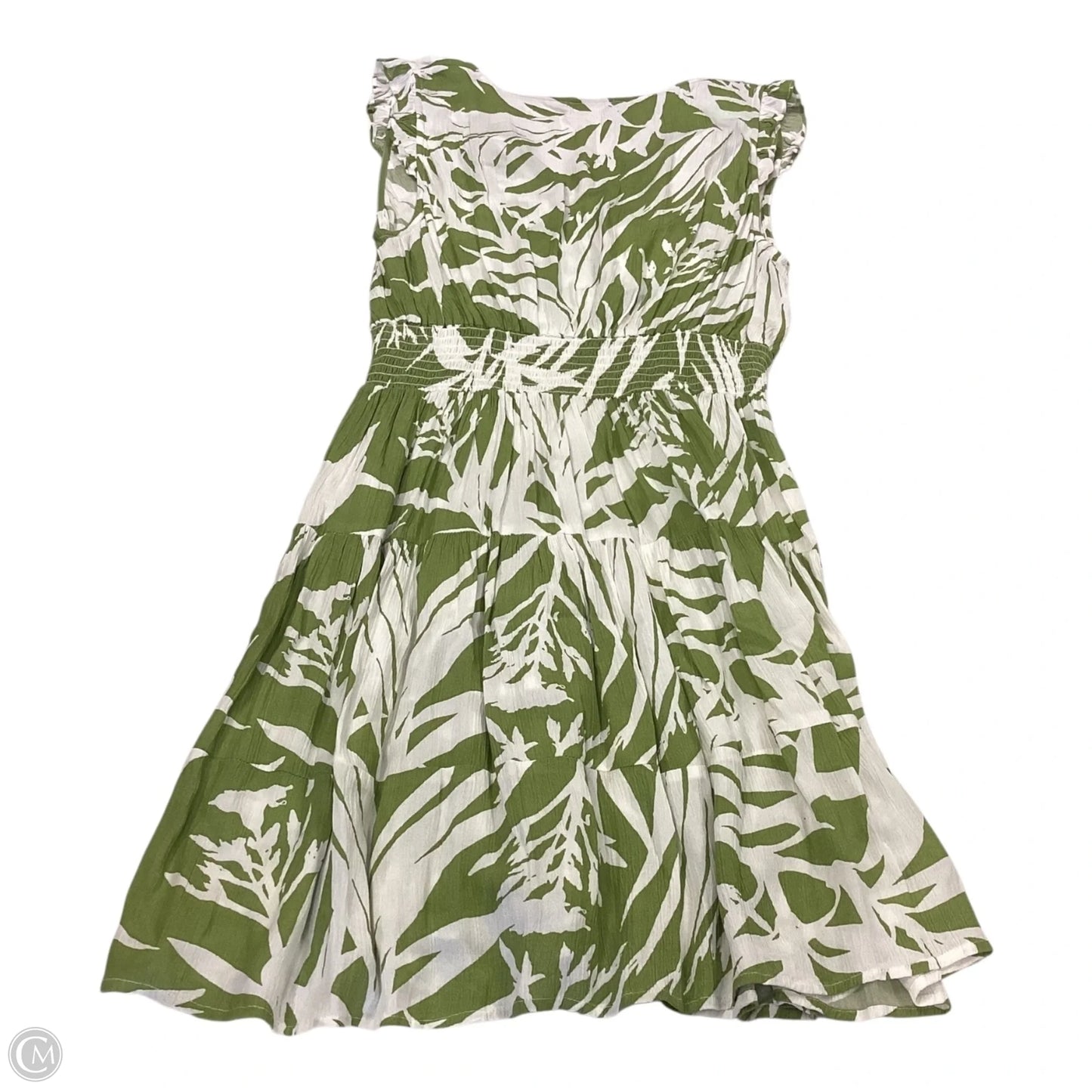 Dress Casual Short By Cmc In Green & White, Size: L