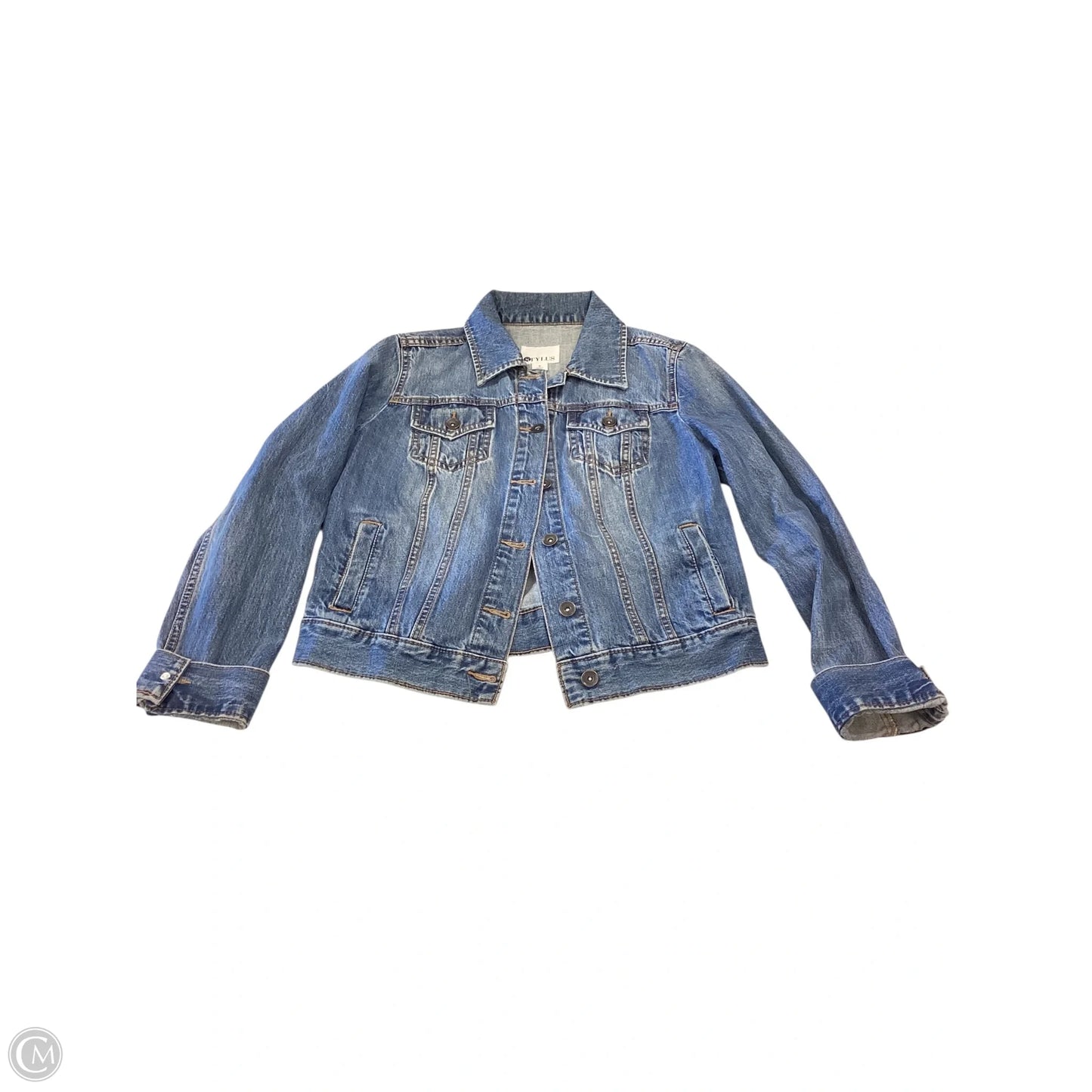 Jacket Denim By Stylus In Blue Denim, Size: S