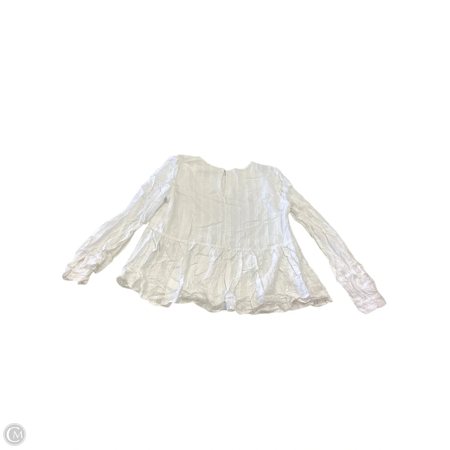 Top Long Sleeve By Loft In White, Size: S