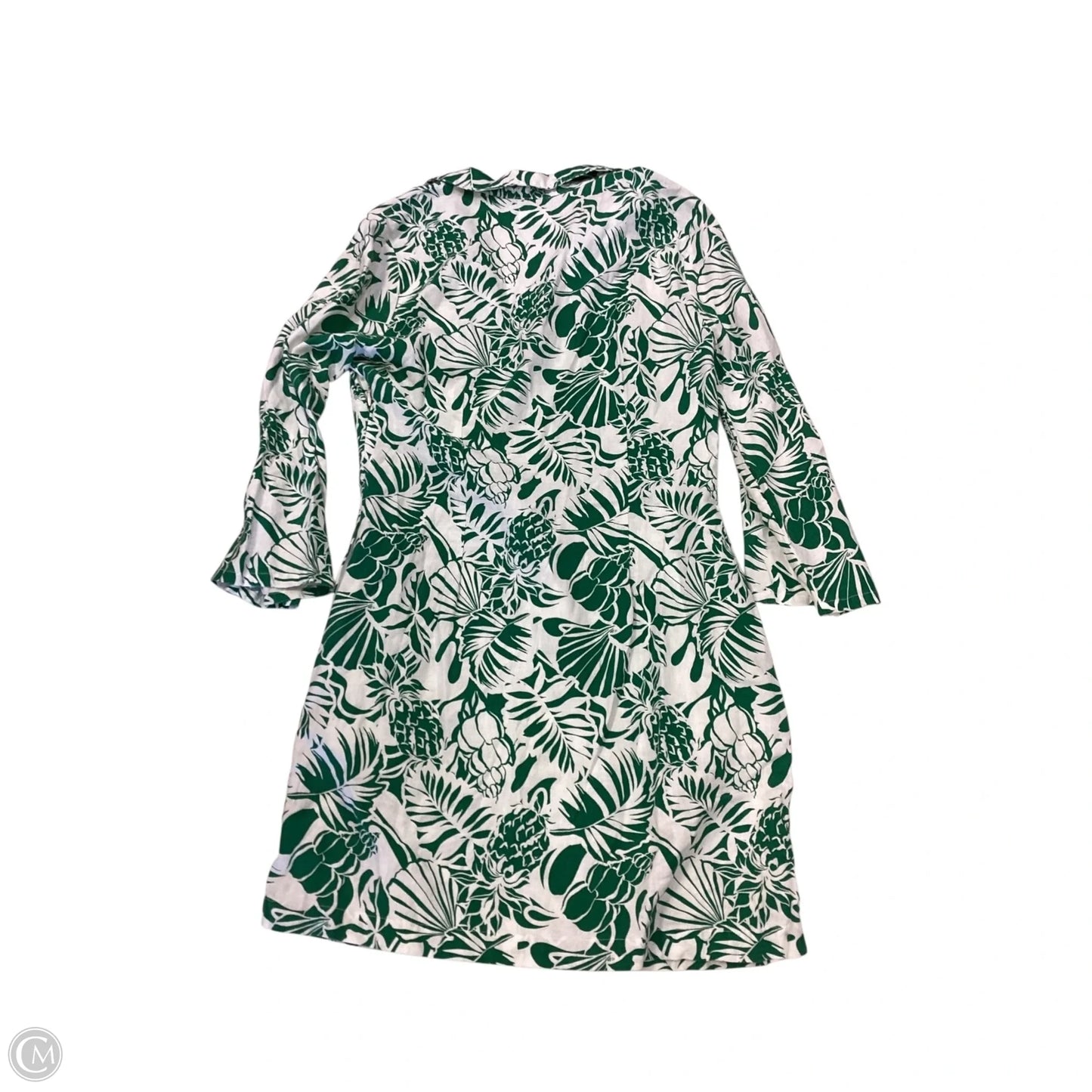 Dress Casual Short By Nicole Miller In Green & White, Size: 4