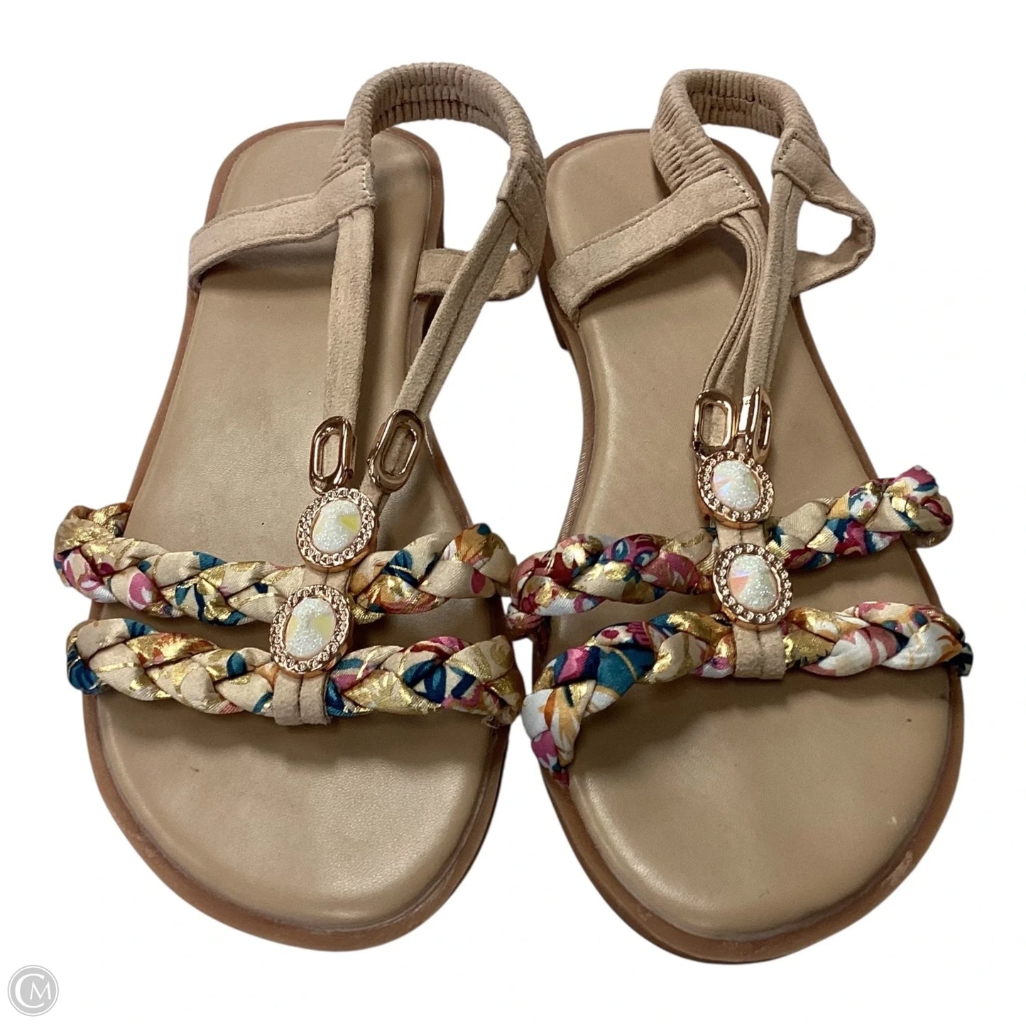 Sandals Flats By Clothes Mentor In Multi-colored, Size: 6