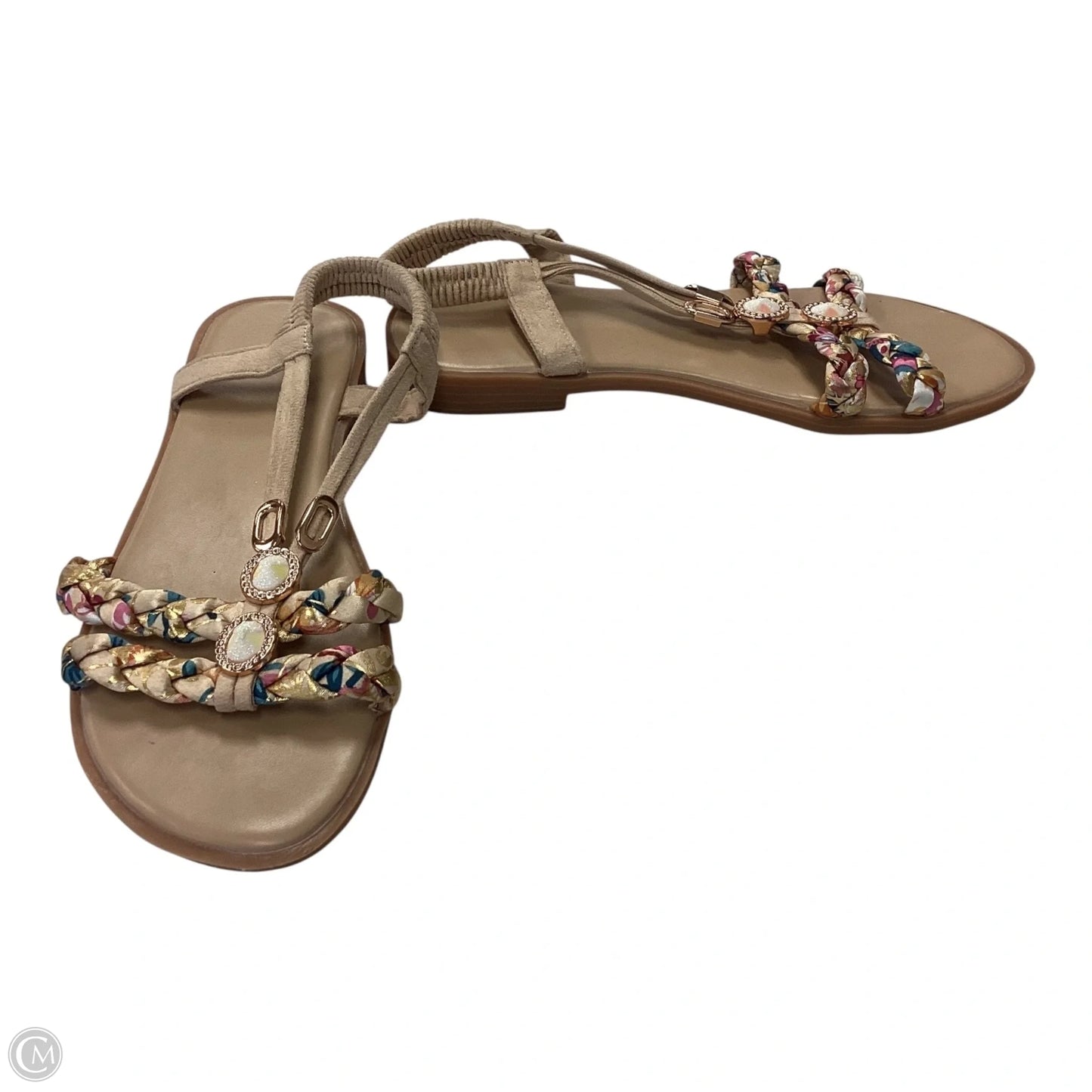 Sandals Flats By Clothes Mentor In Multi-colored, Size: 6