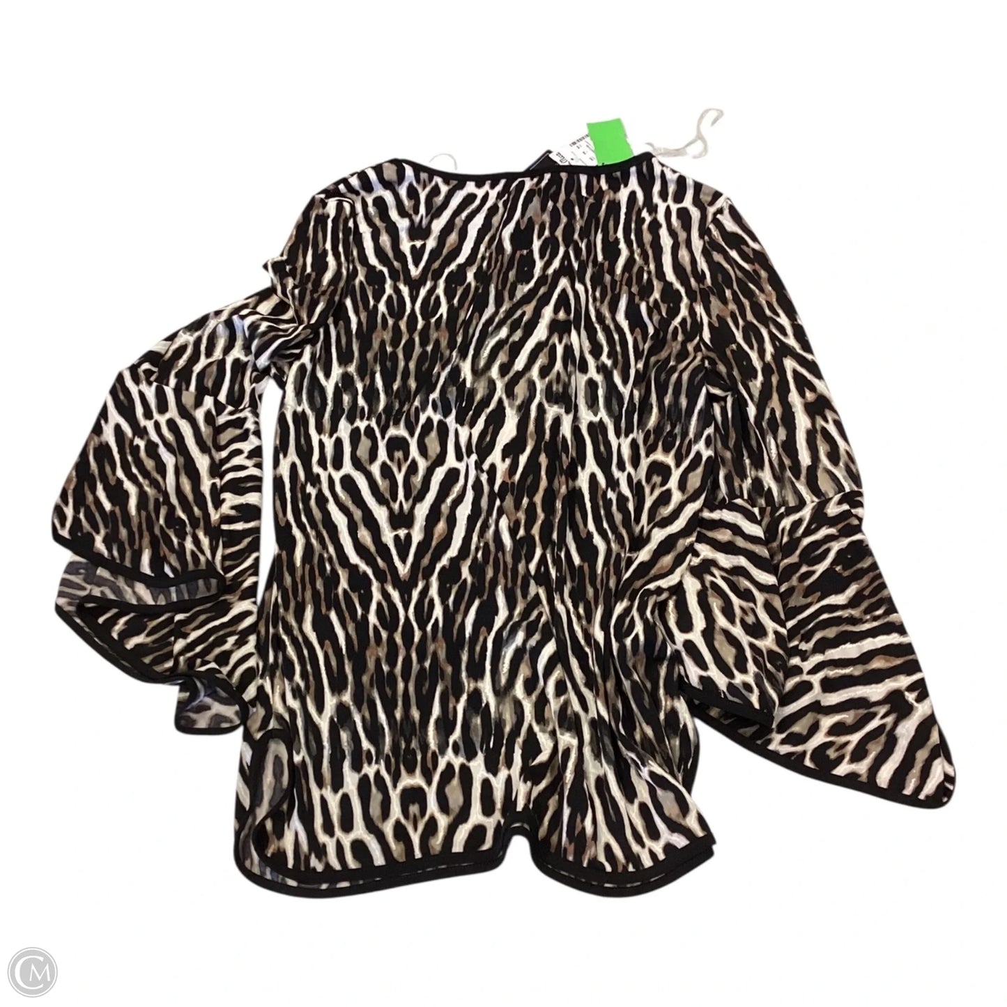 Top Long Sleeve By Coco Bianco In Animal Print, Size: Xl