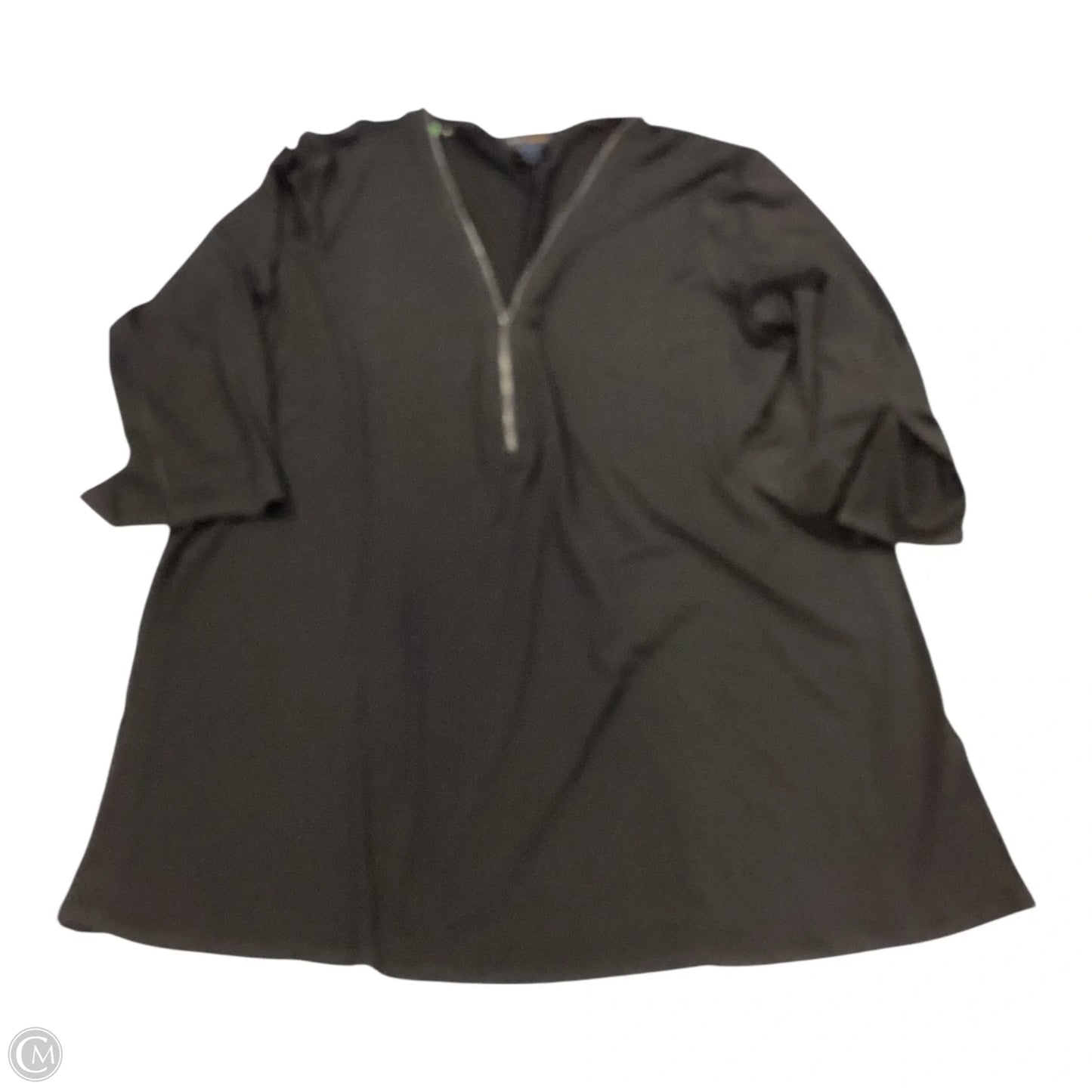 Top 3/4 Sleeve By Cmc In Black, Size: Xl