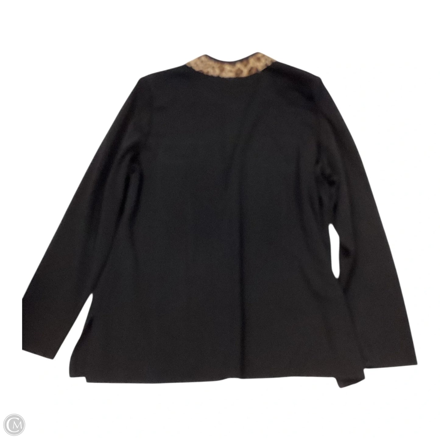 Jacket Shirt By Misook In Black, Size: L