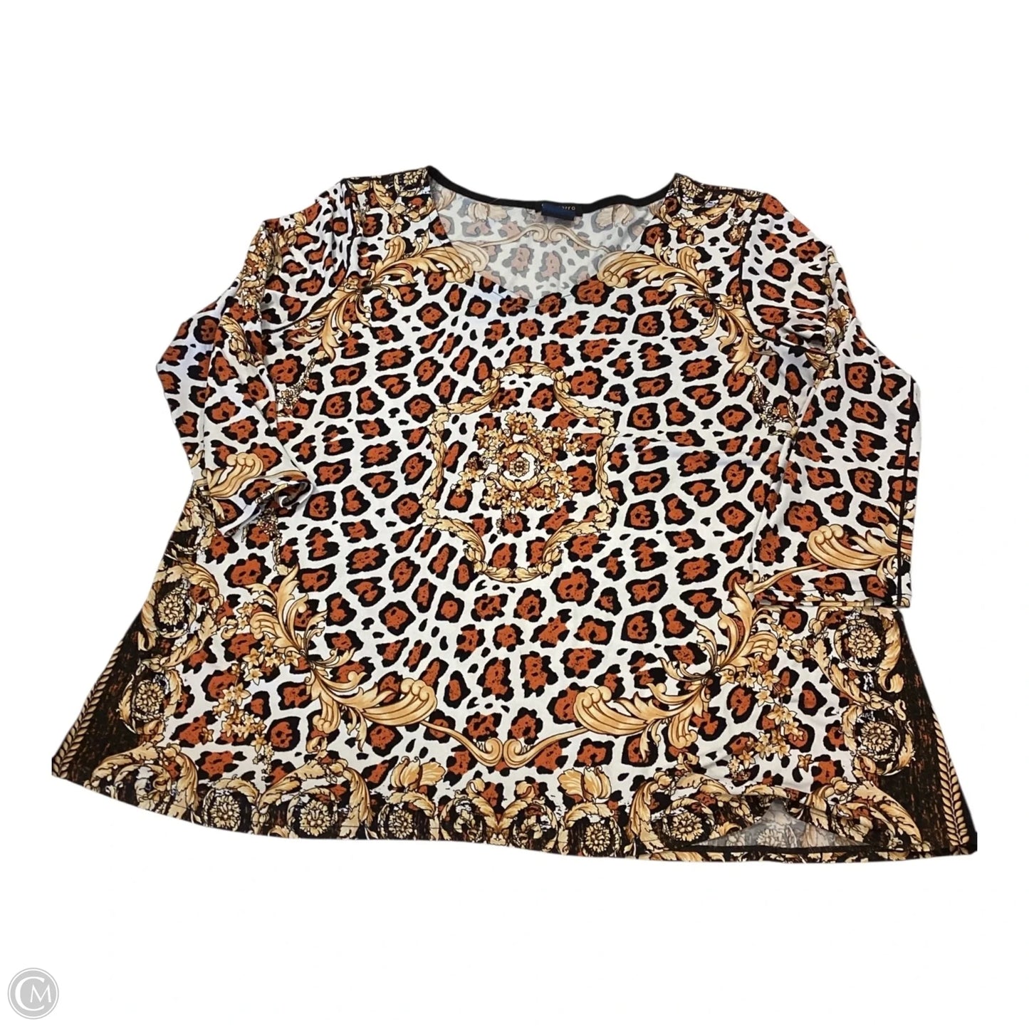 Top 3/4 Sleeve By Cmc In Animal Print, Size: Xl