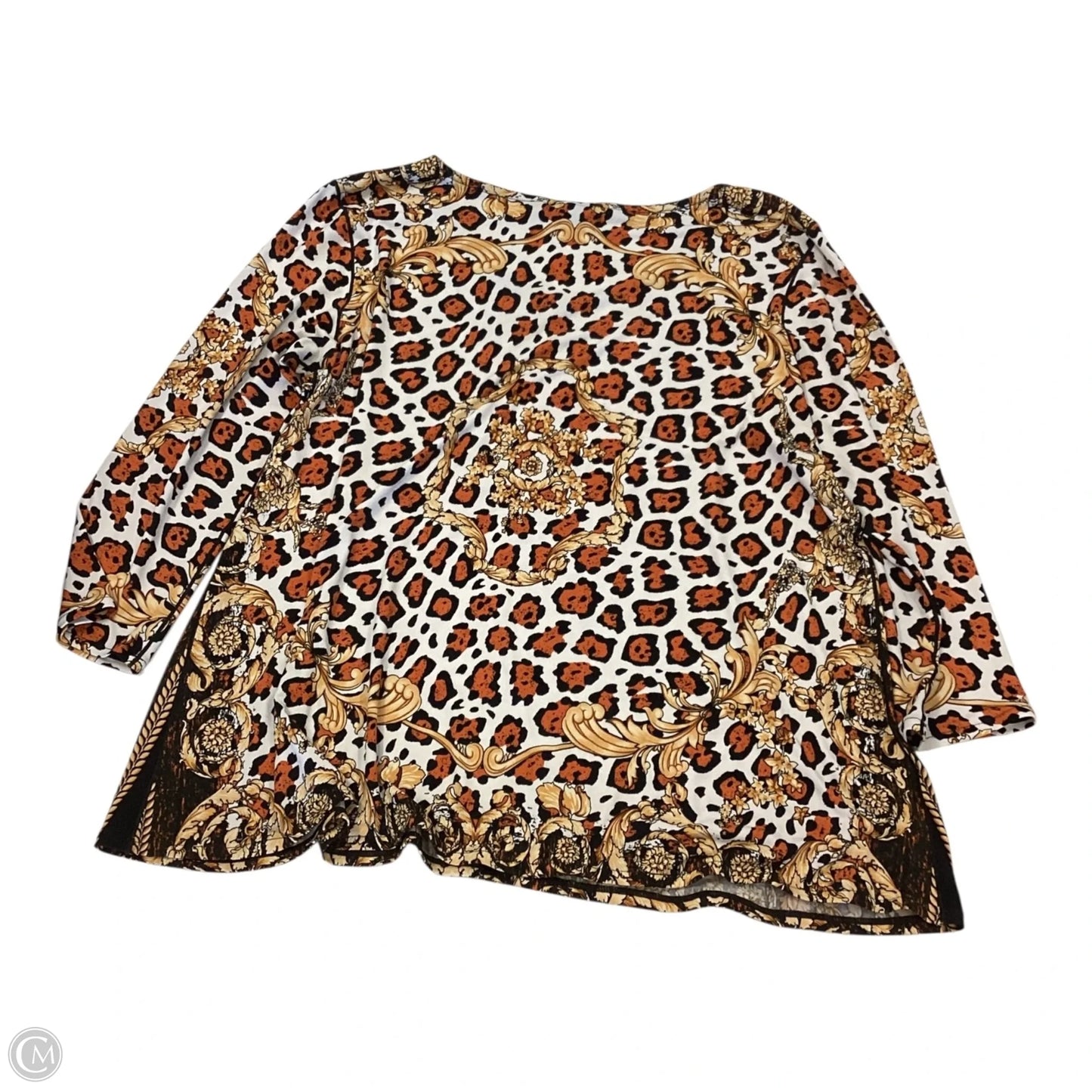 Top 3/4 Sleeve By Cmc In Animal Print, Size: Xl