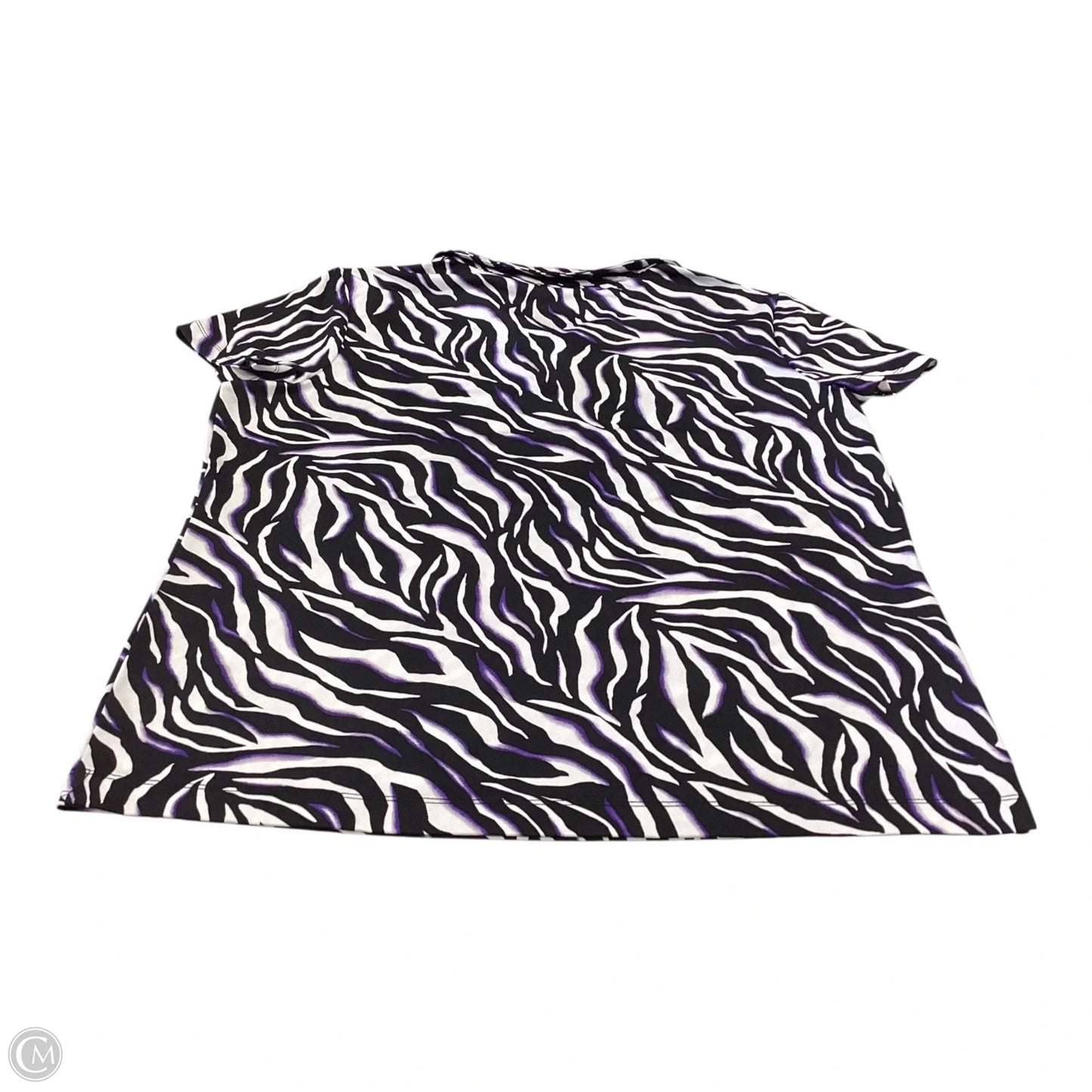 Top Short Sleeve By Chicos In Multi-colored, Size: L