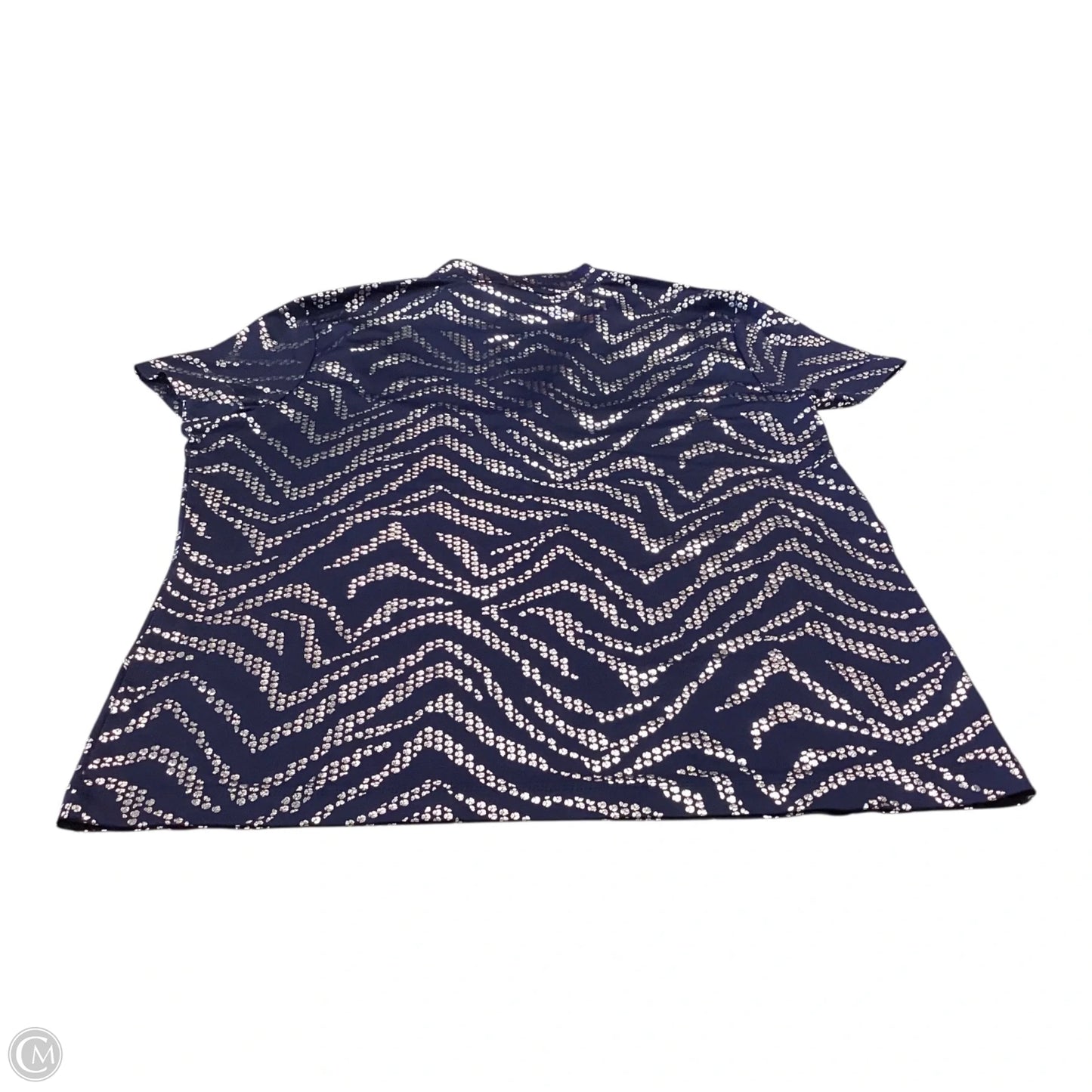 Top Short Sleeve By Chicos In Navy, Size: L