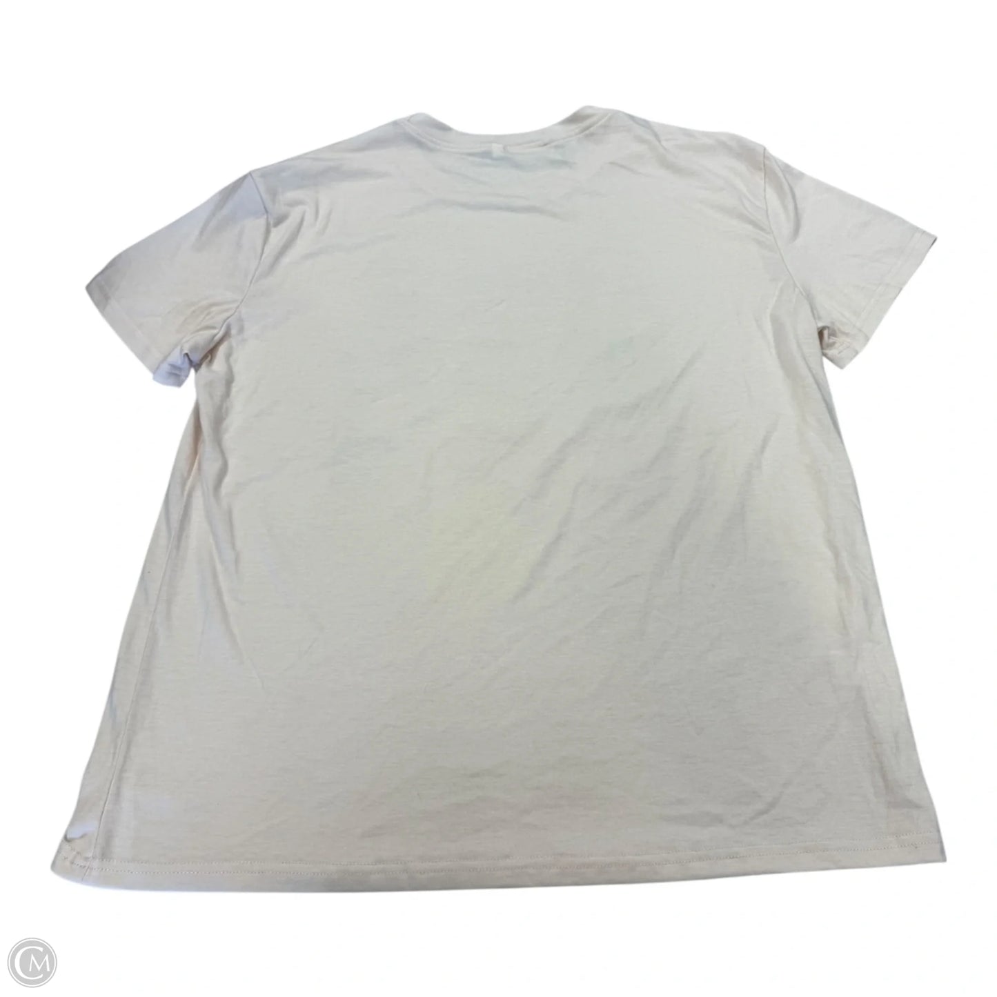 Top Short Sleeve Basic By Clothes Mentor In Cream, Size: Xxl