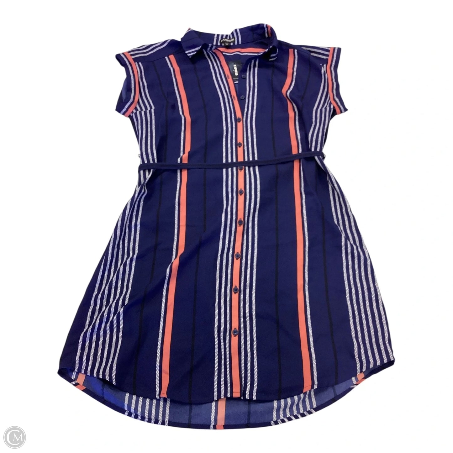 Dress Casual Short By Express In Striped Pattern, Size: M