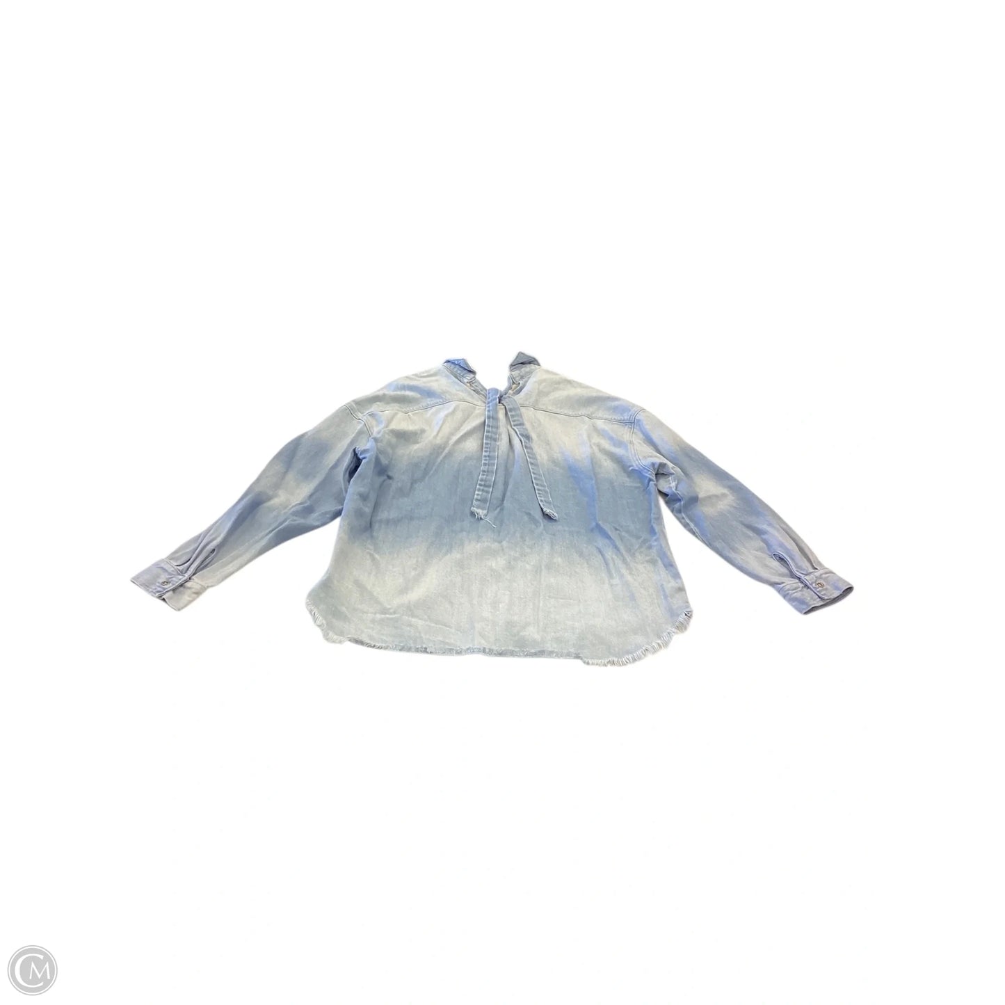 Top Long Sleeve By Hidden In Blue Denim, Size: M