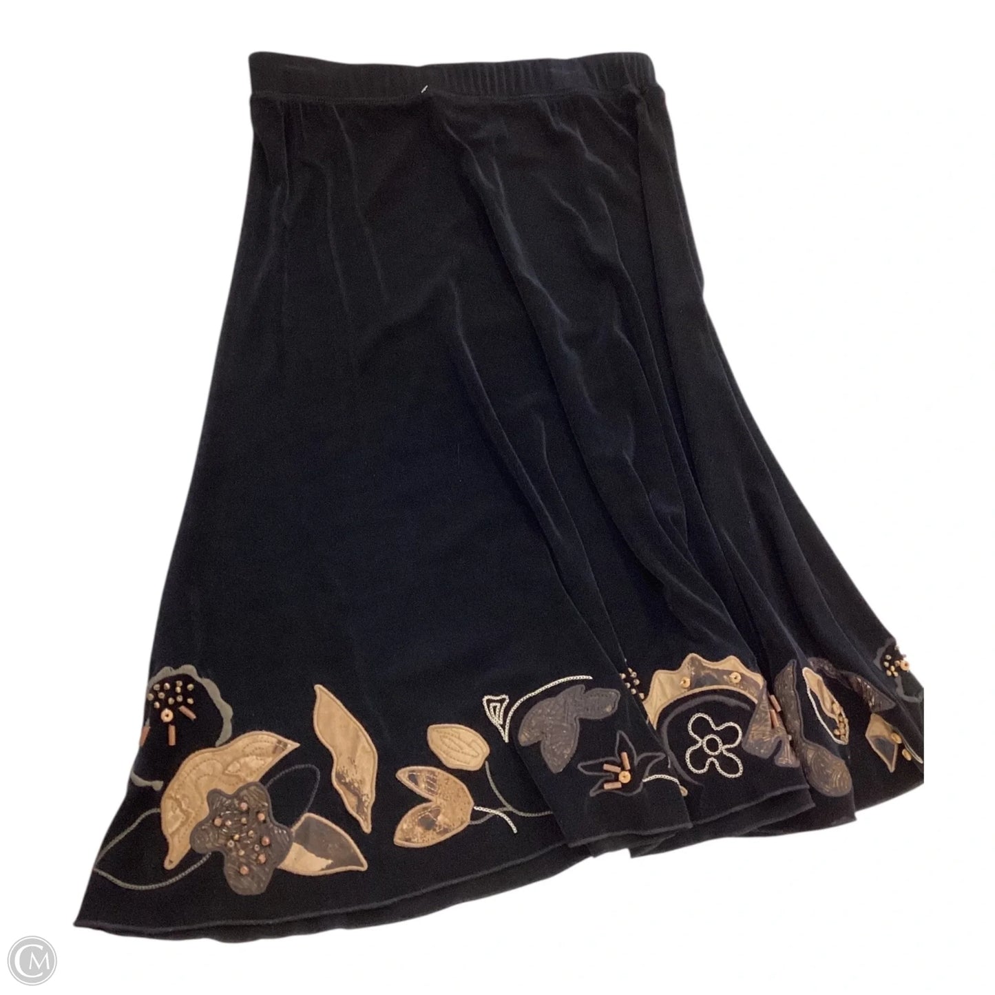 Skirt Midi By Chicos In Black, Size: L